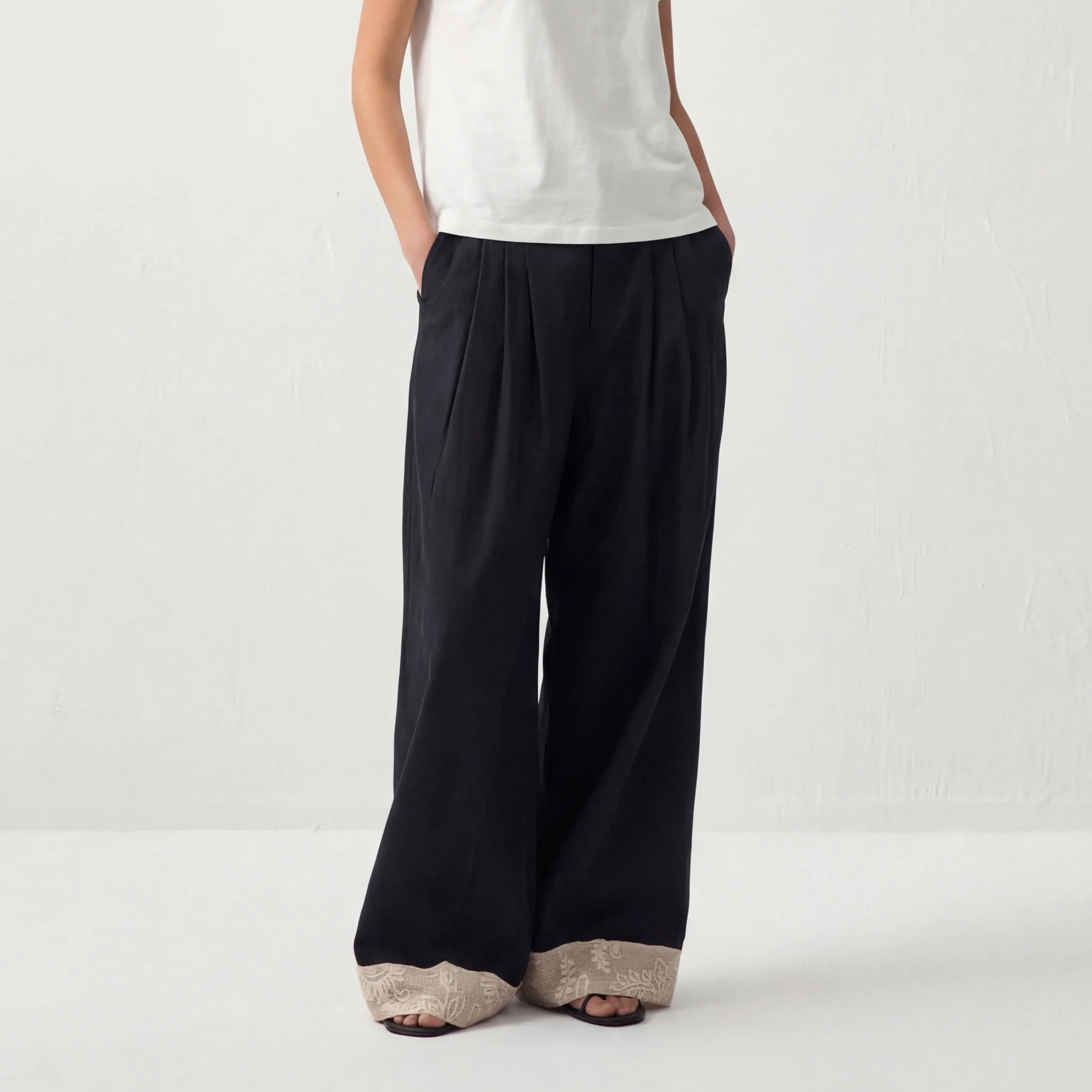 CUBIC Embroidery Casual Pants - Image 3