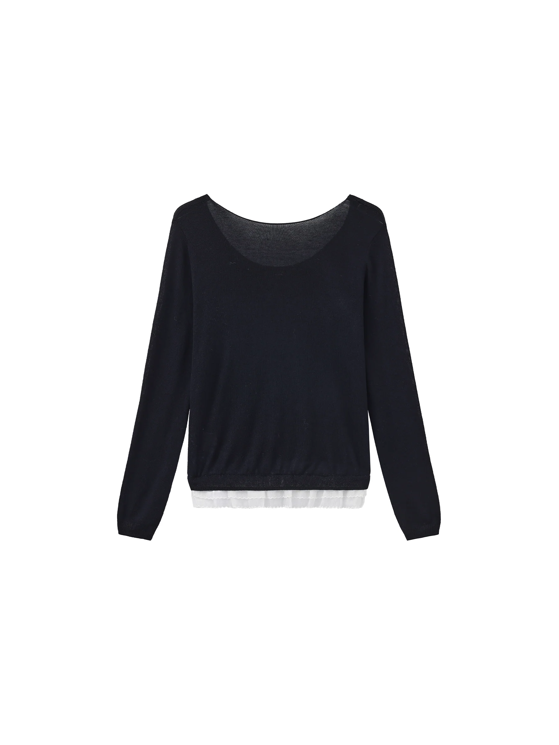CUBIC Lace Trim Cropped Knit Top - Image 12