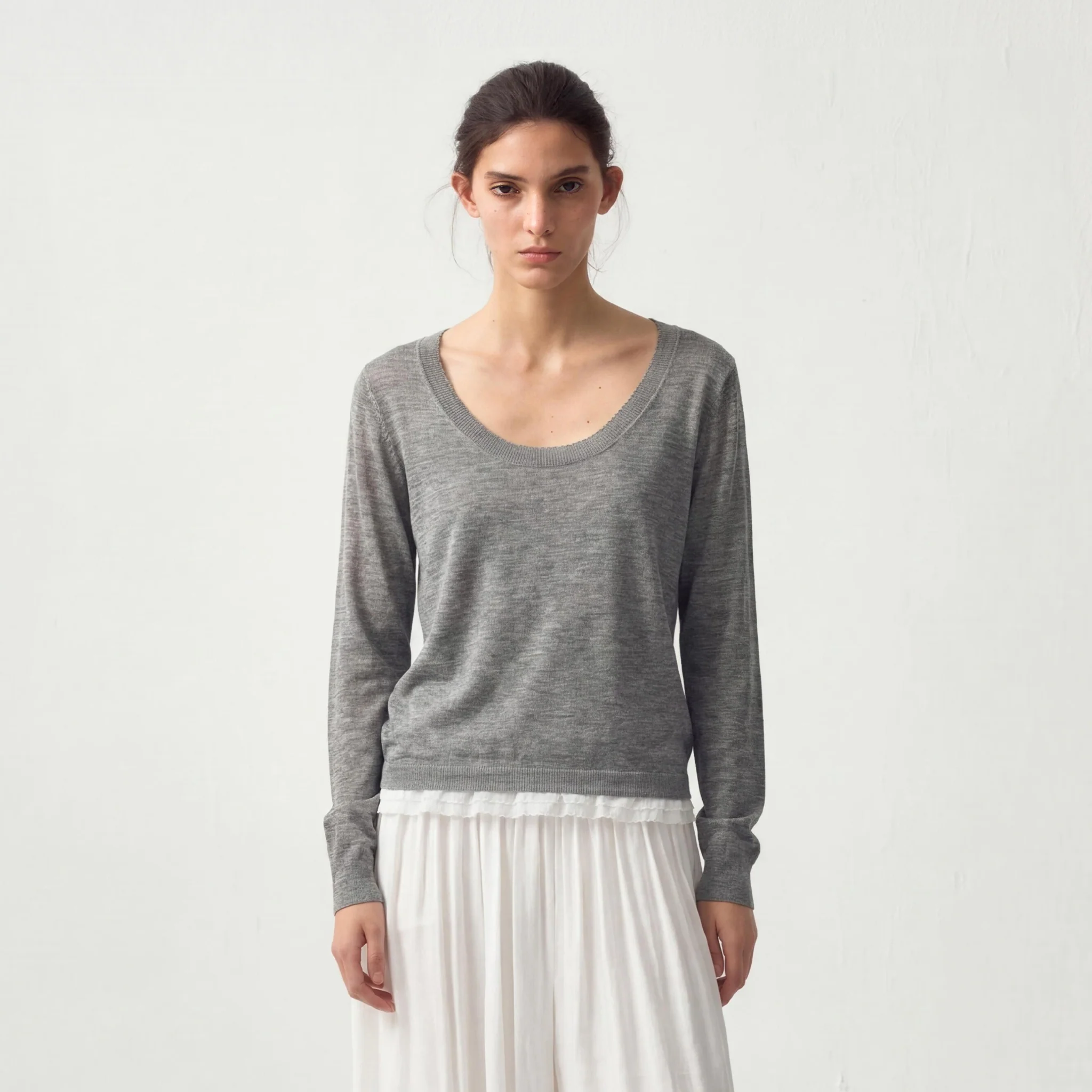 CUBIC Lace Trim Cropped Knit Top - Image 4