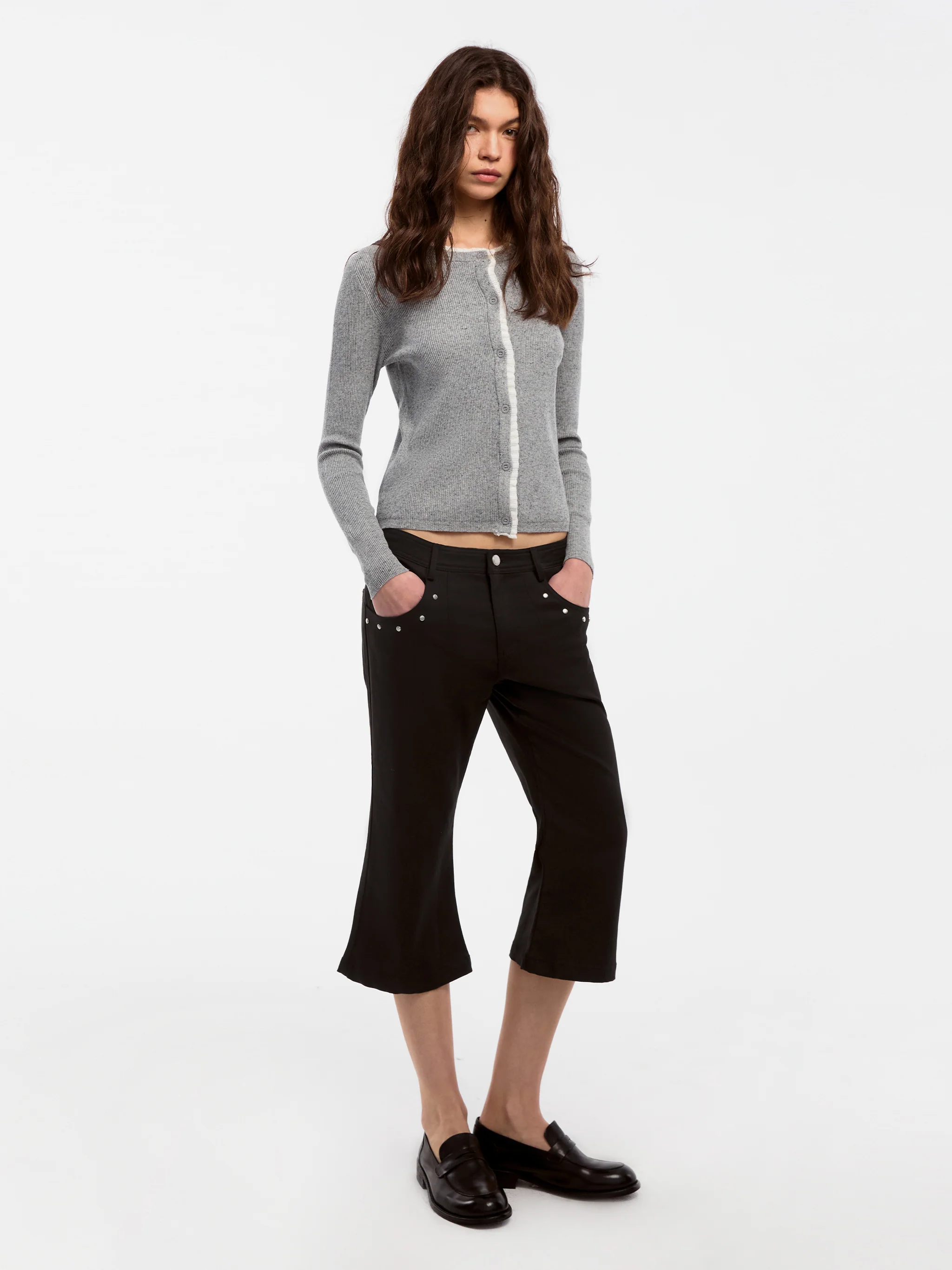 CUBIC Lace-trimmed Linen Knit Cardigan - Image 10
