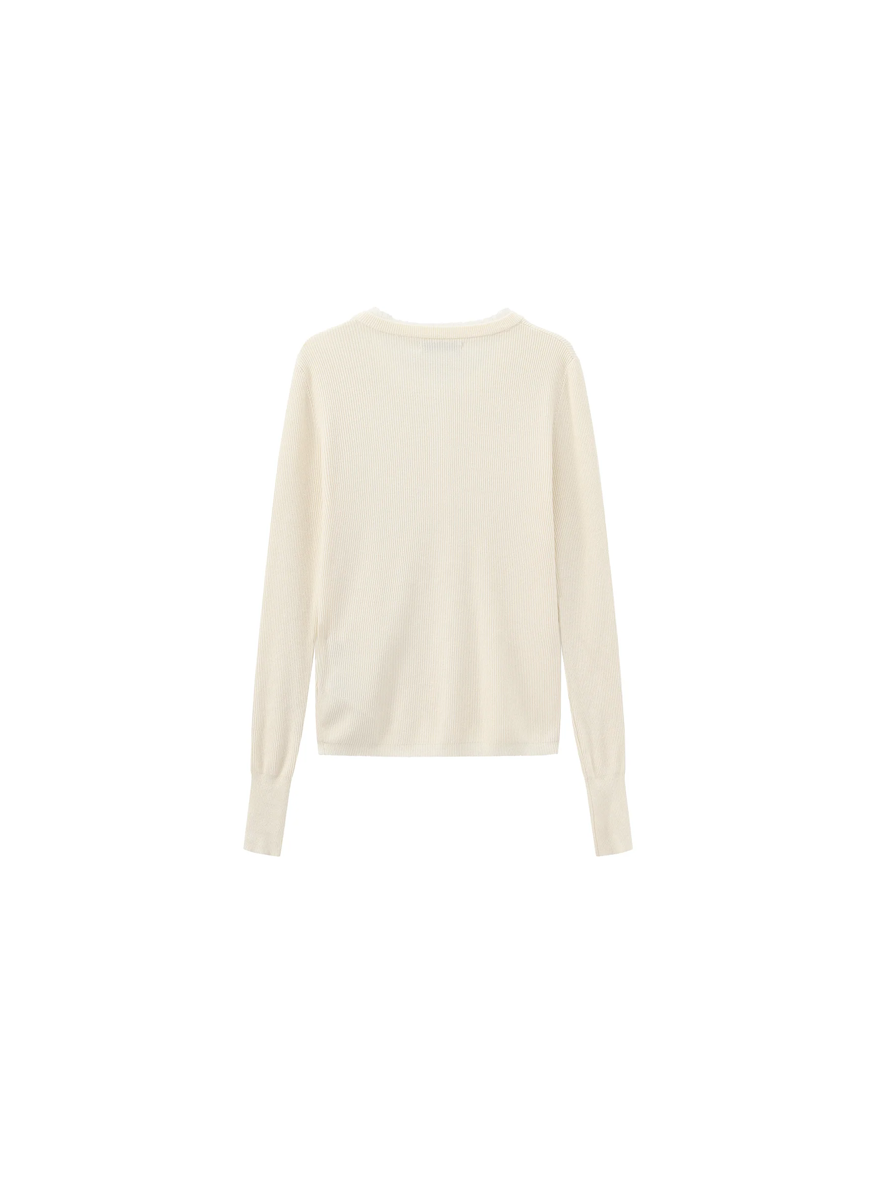 CUBIC Lace-trimmed Linen Knit Cardigan - Image 16