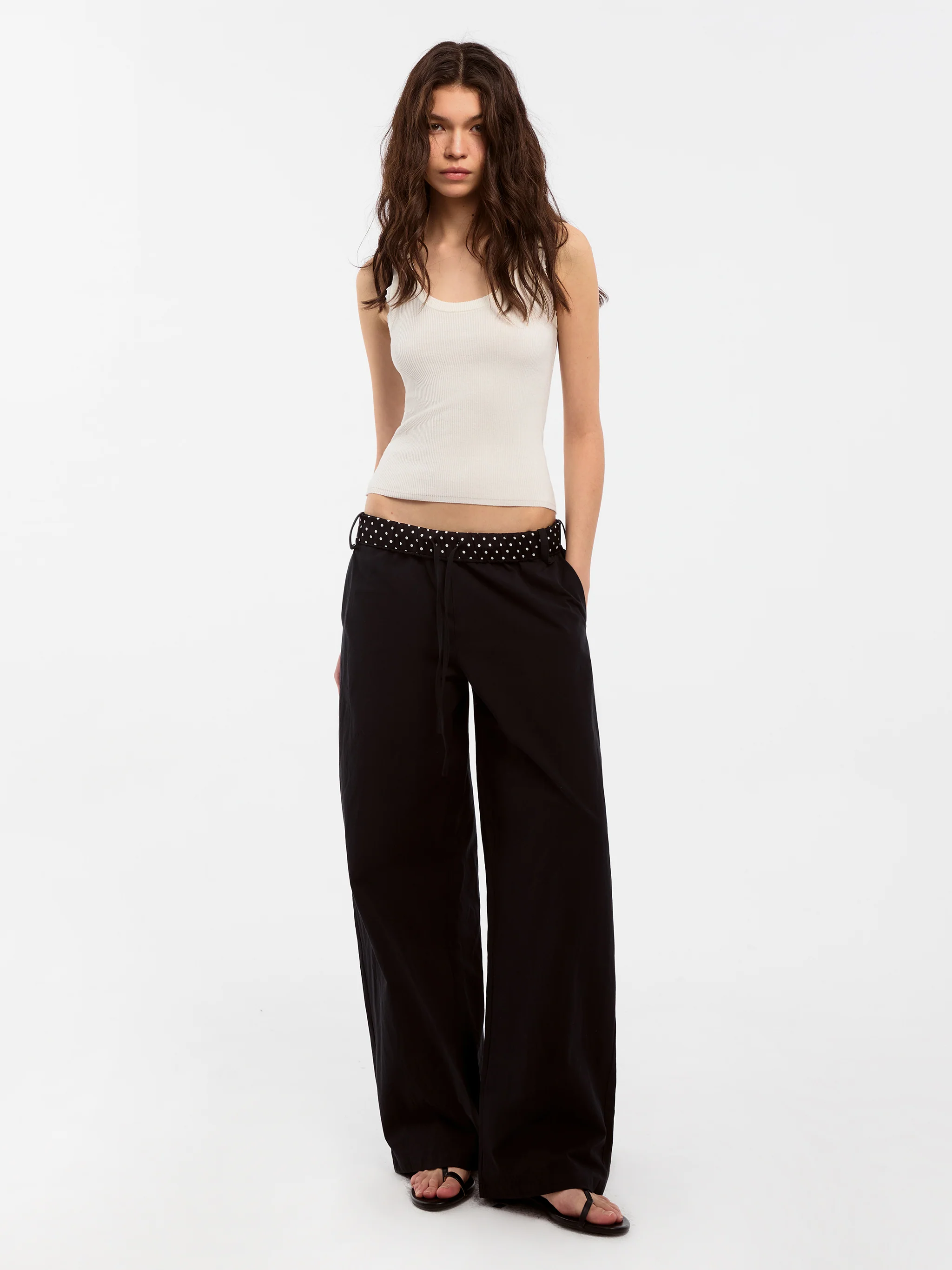 CUBIC Lace-trimmed Linen Knit Vest - Image 2