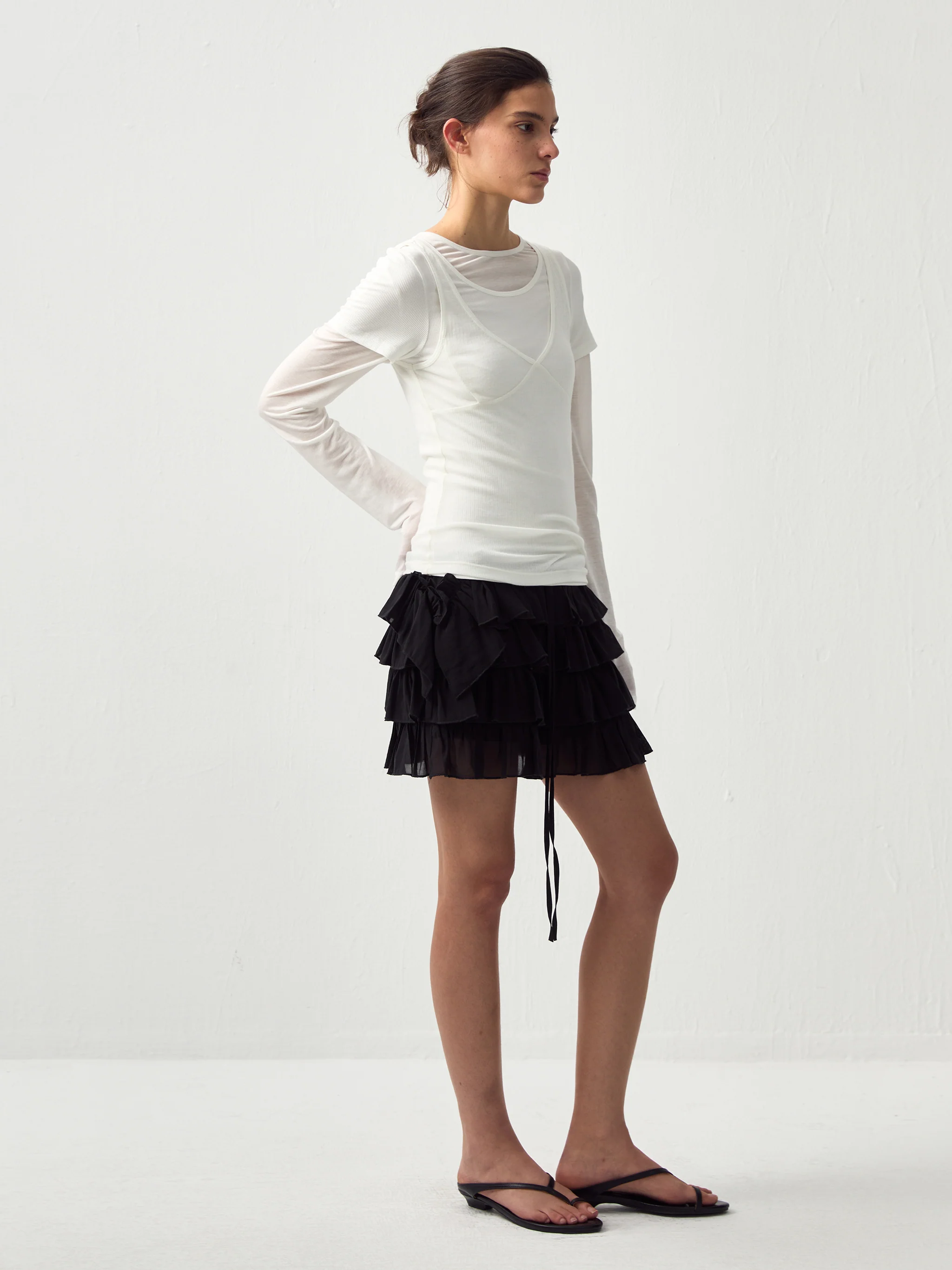 CUBIC Layered Ruffle Tiered Mini Skirt - Image 11