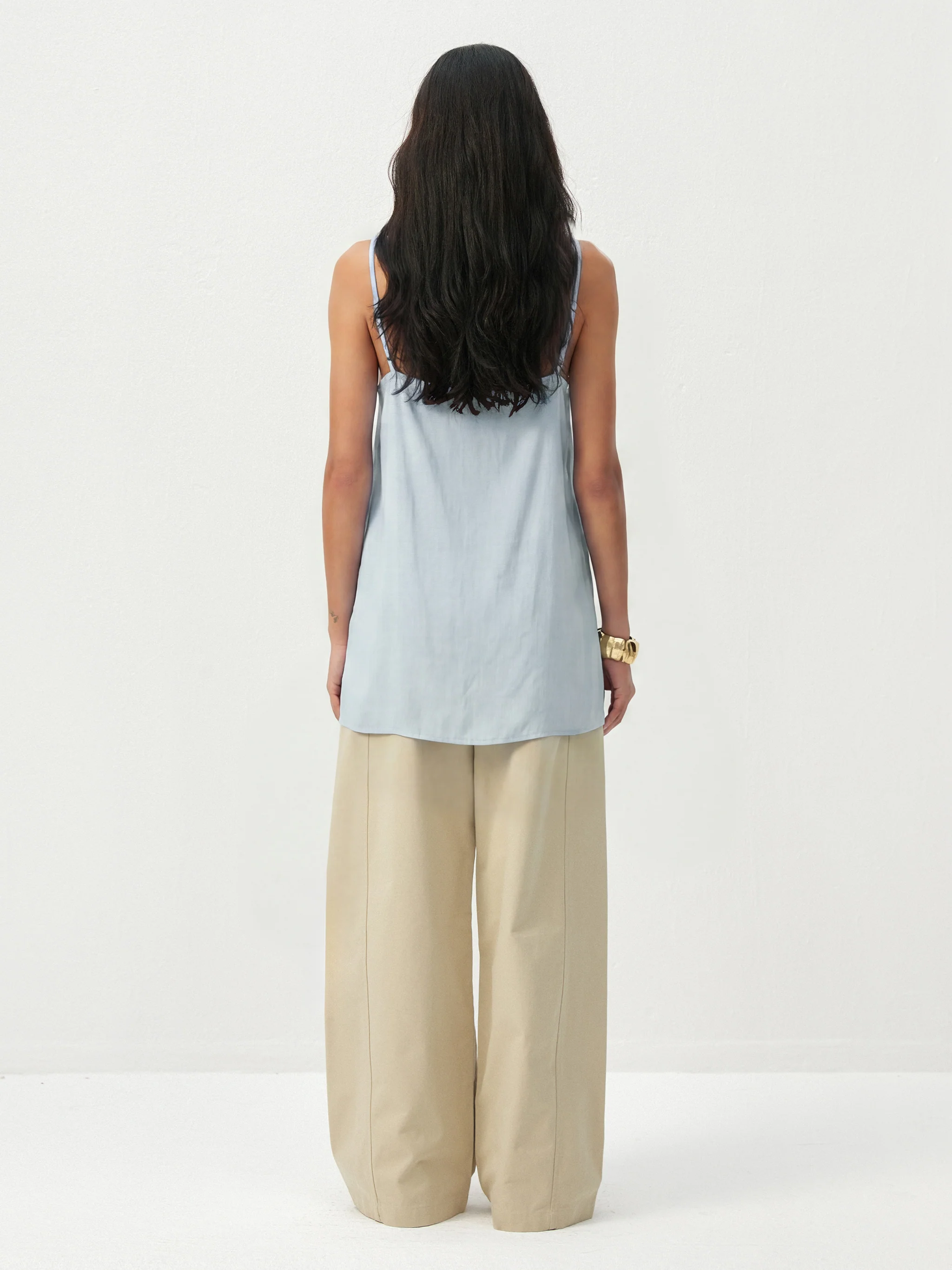 CUBIC Lyocell-Blend V-Neck Pleated Camisole - Image 11