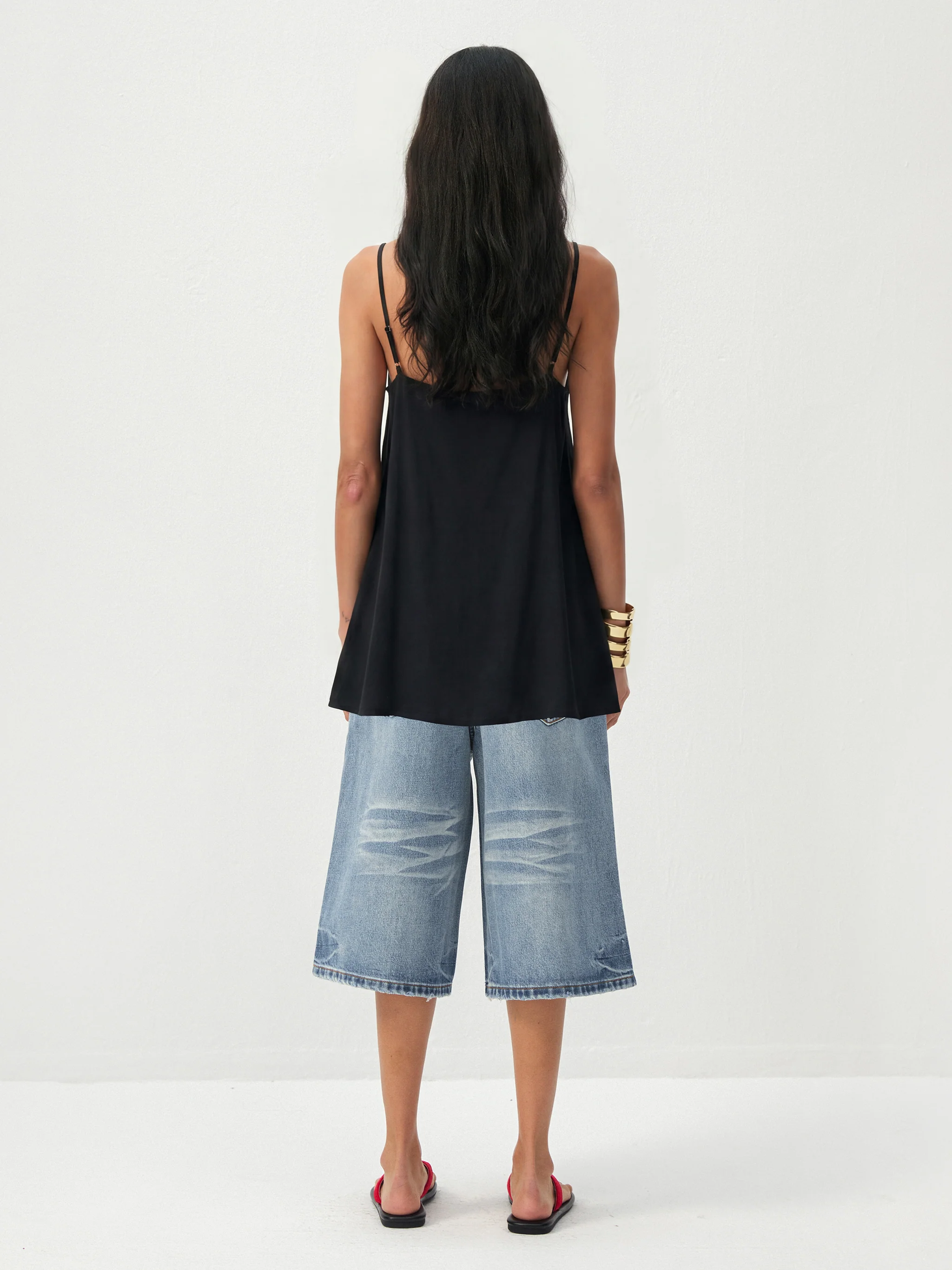 CUBIC Lyocell-Blend V-Neck Pleated Camisole - Image 16