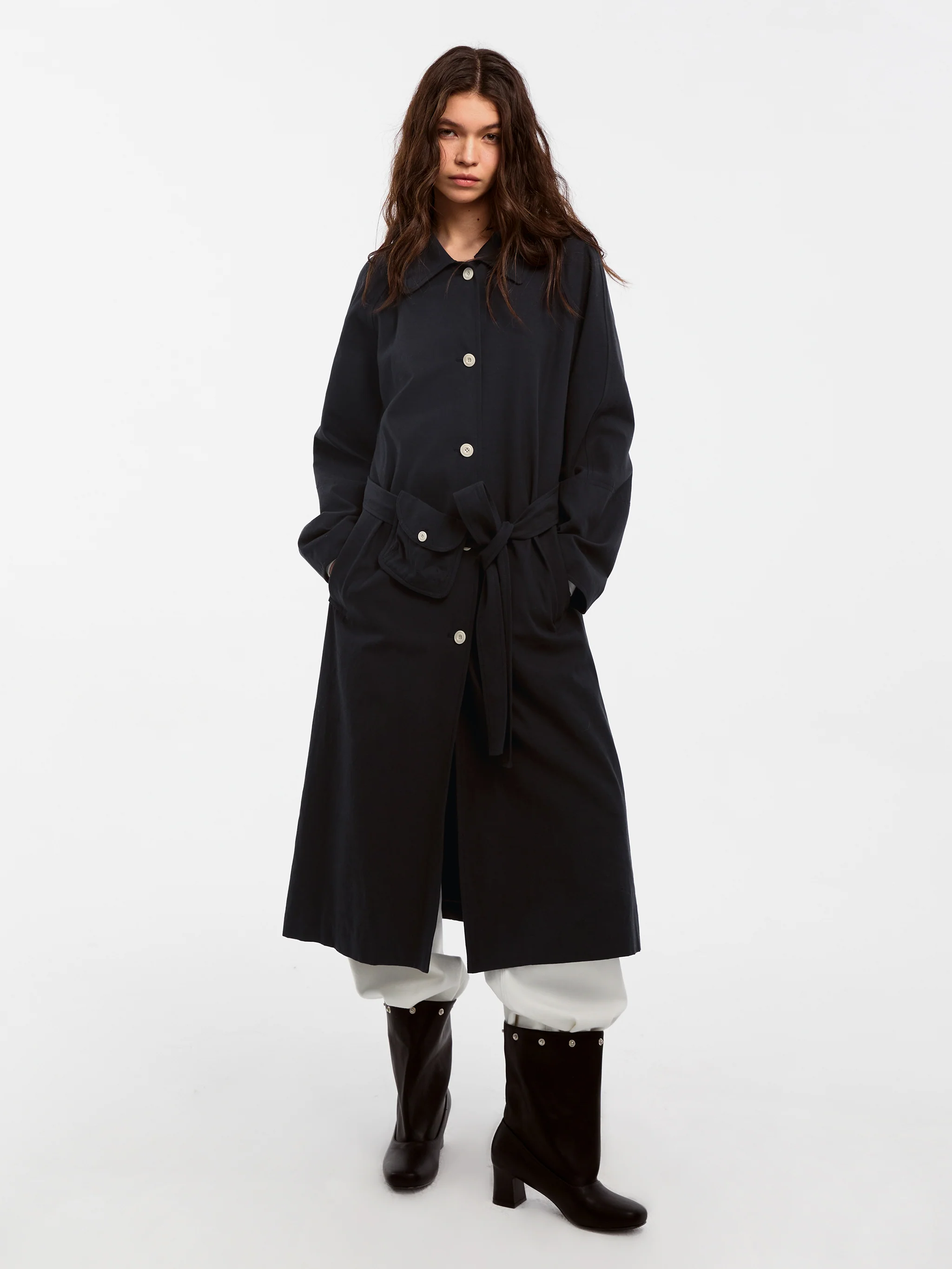 CUBIC Lyocell Classic Long Trench Coat