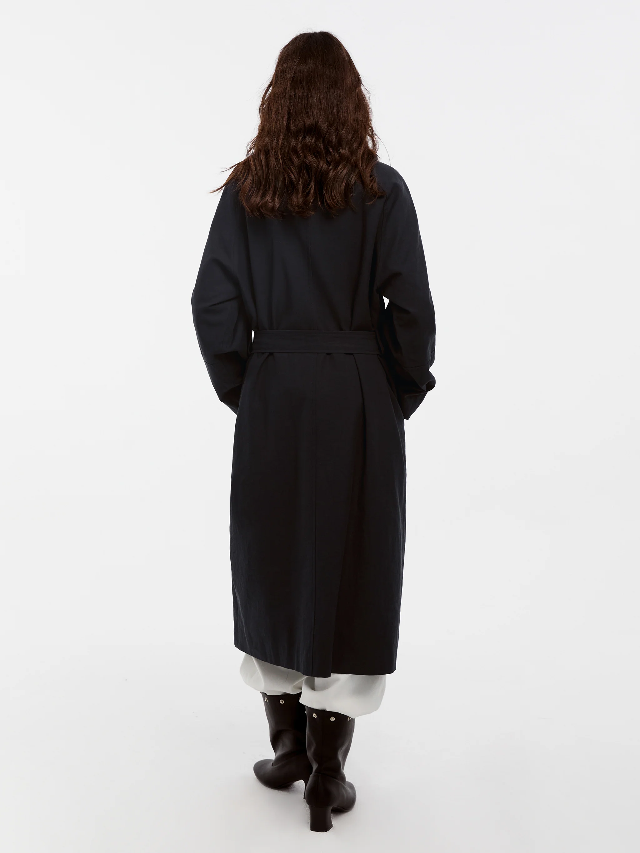 CUBIC Lyocell Classic Long Trench Coat - Image 3