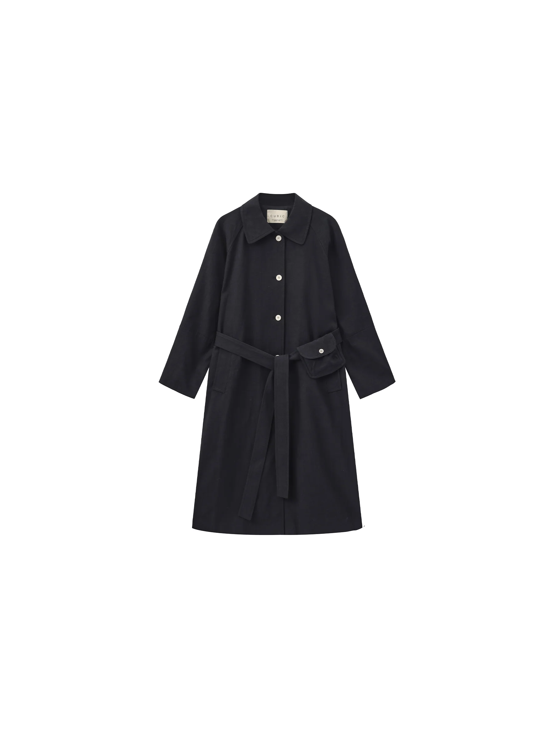 CUBIC Lyocell Classic Long Trench Coat - Image 7