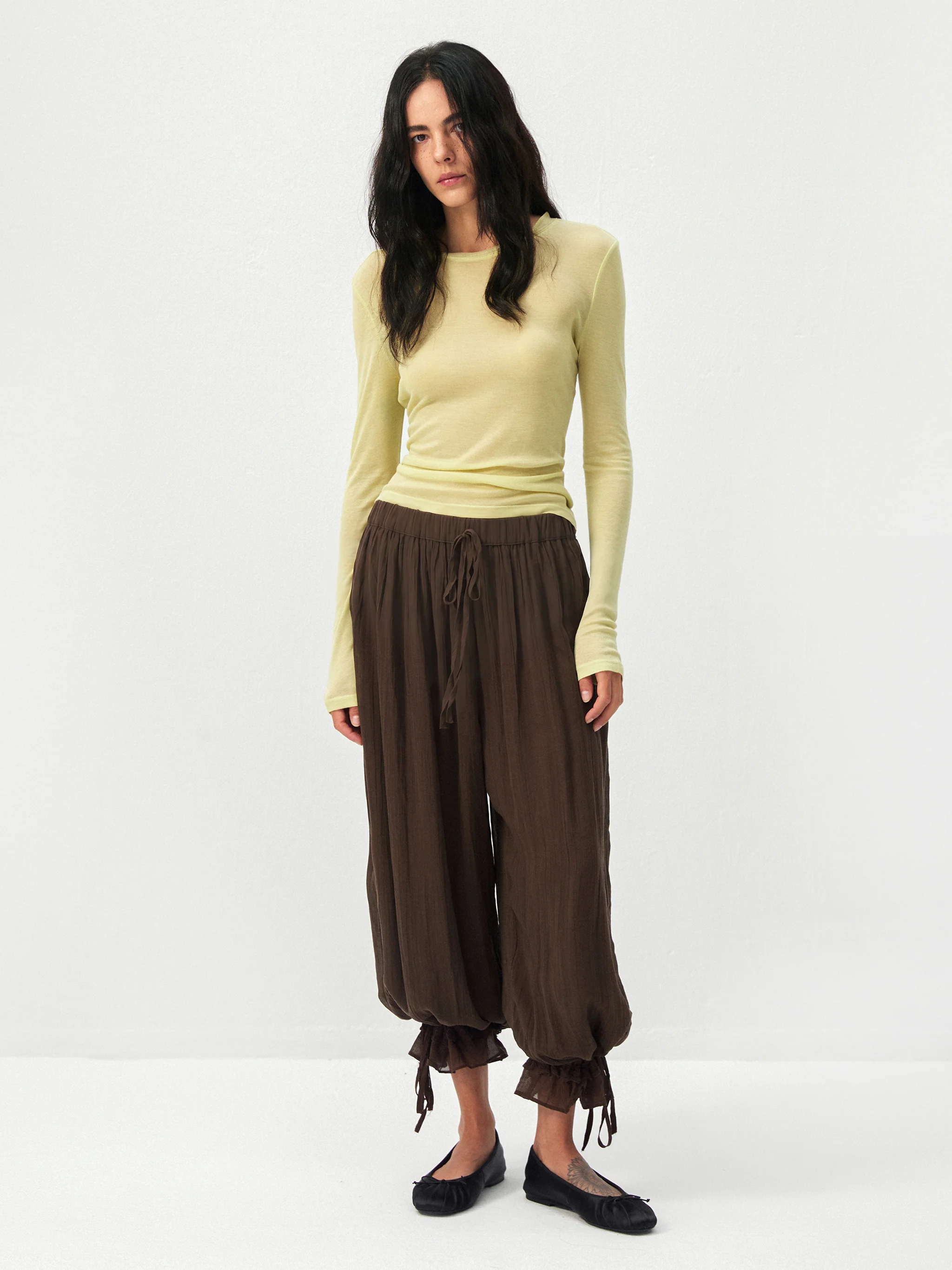 CUBIC  Lyocell Lace Ruffled  Balloon Pants - Image 10