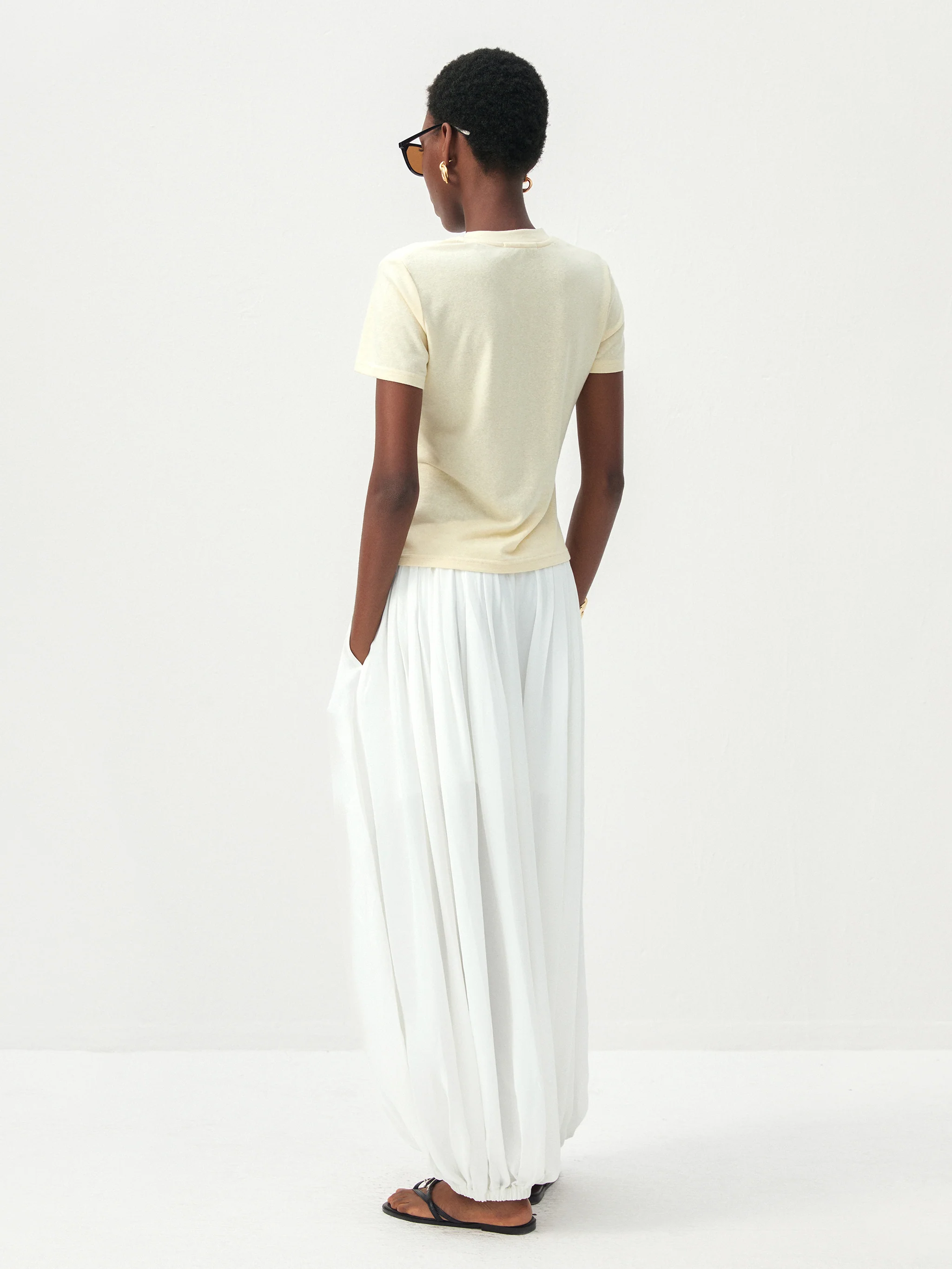 CUBIC Lyocell-Linen Blend Henley Neck Top - Image 12