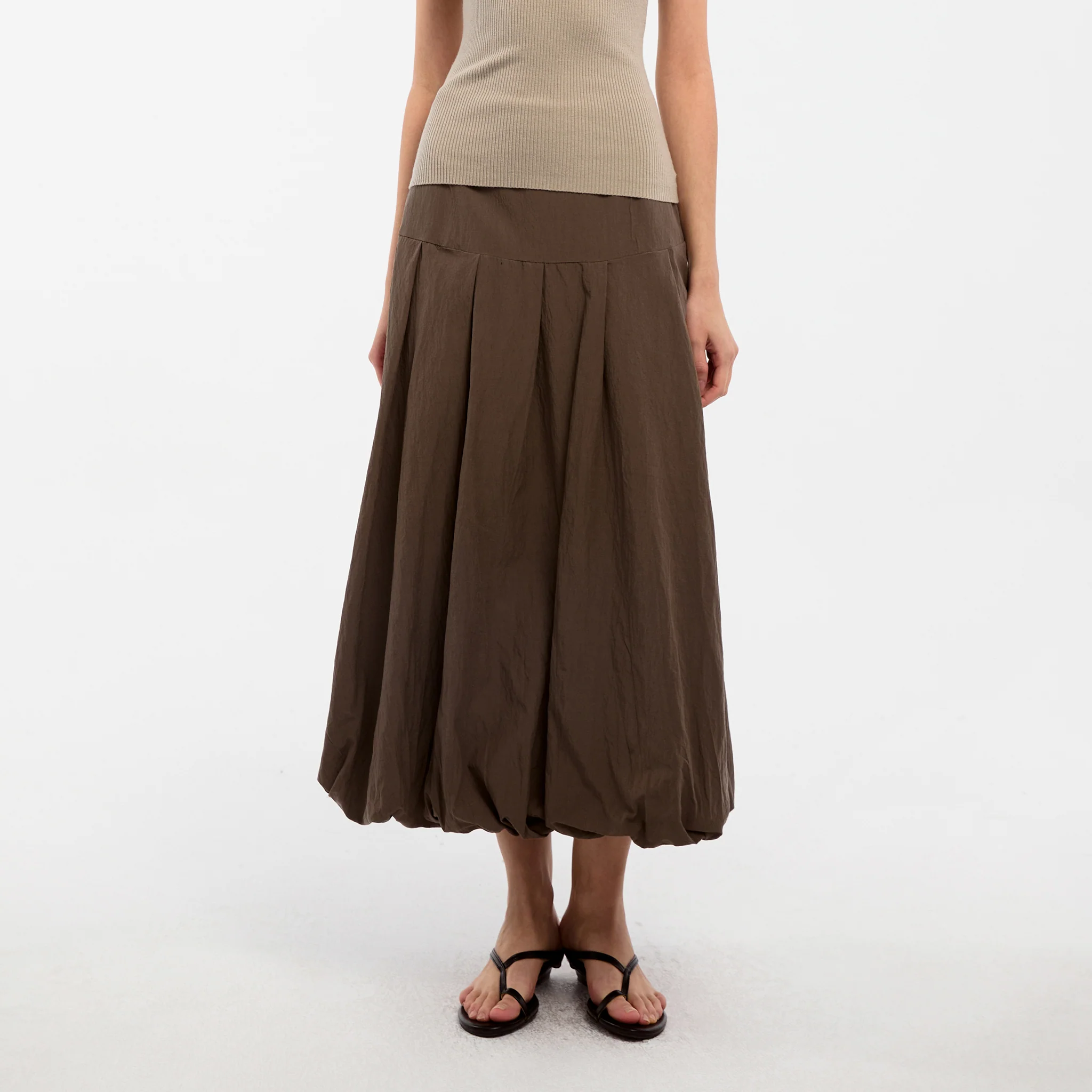 CUBIC Lyocell Pleated Tulip Skirt - Image 4