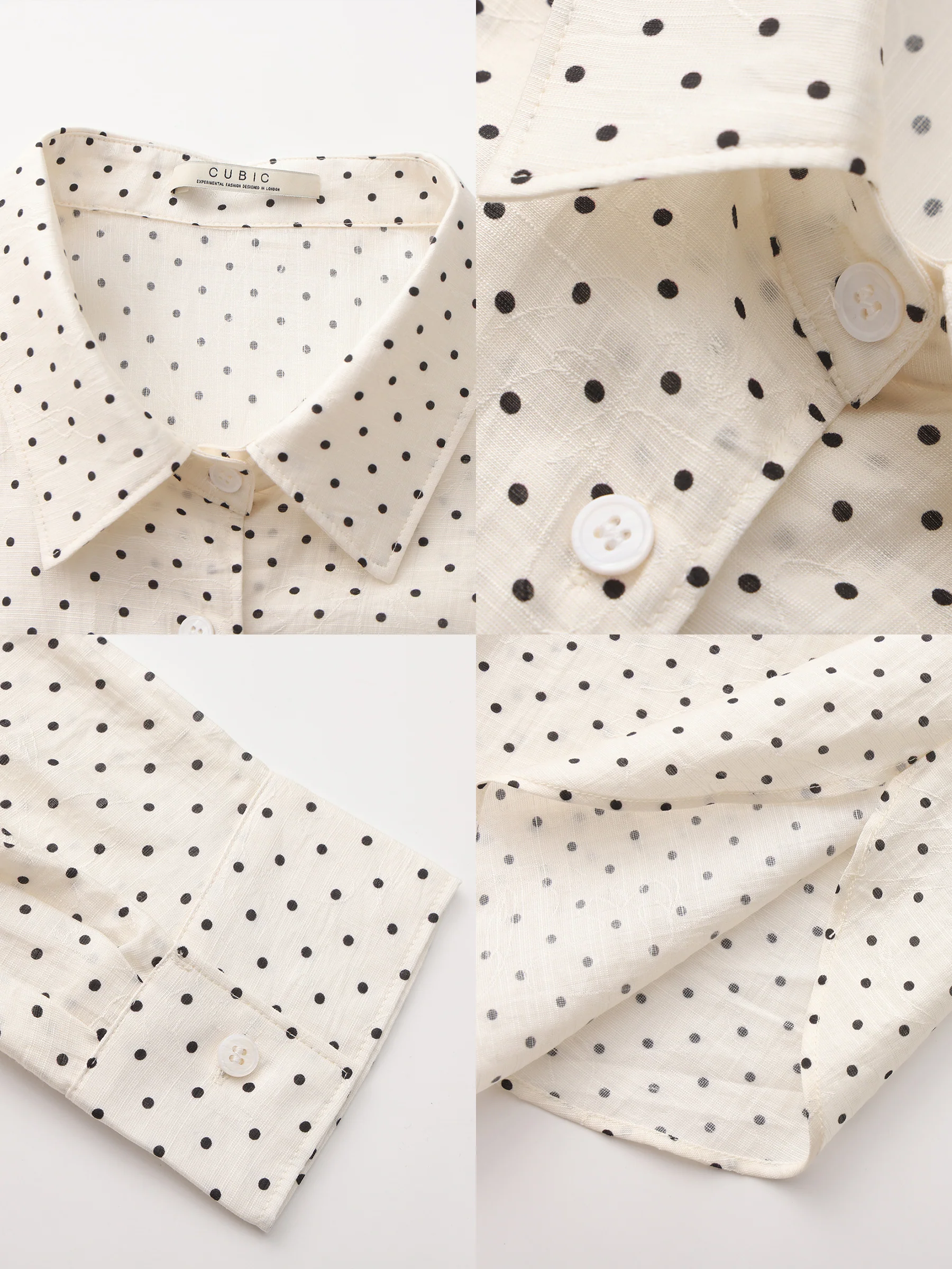 CUBIC Lyocell Polka Dot Shirt - Image 9