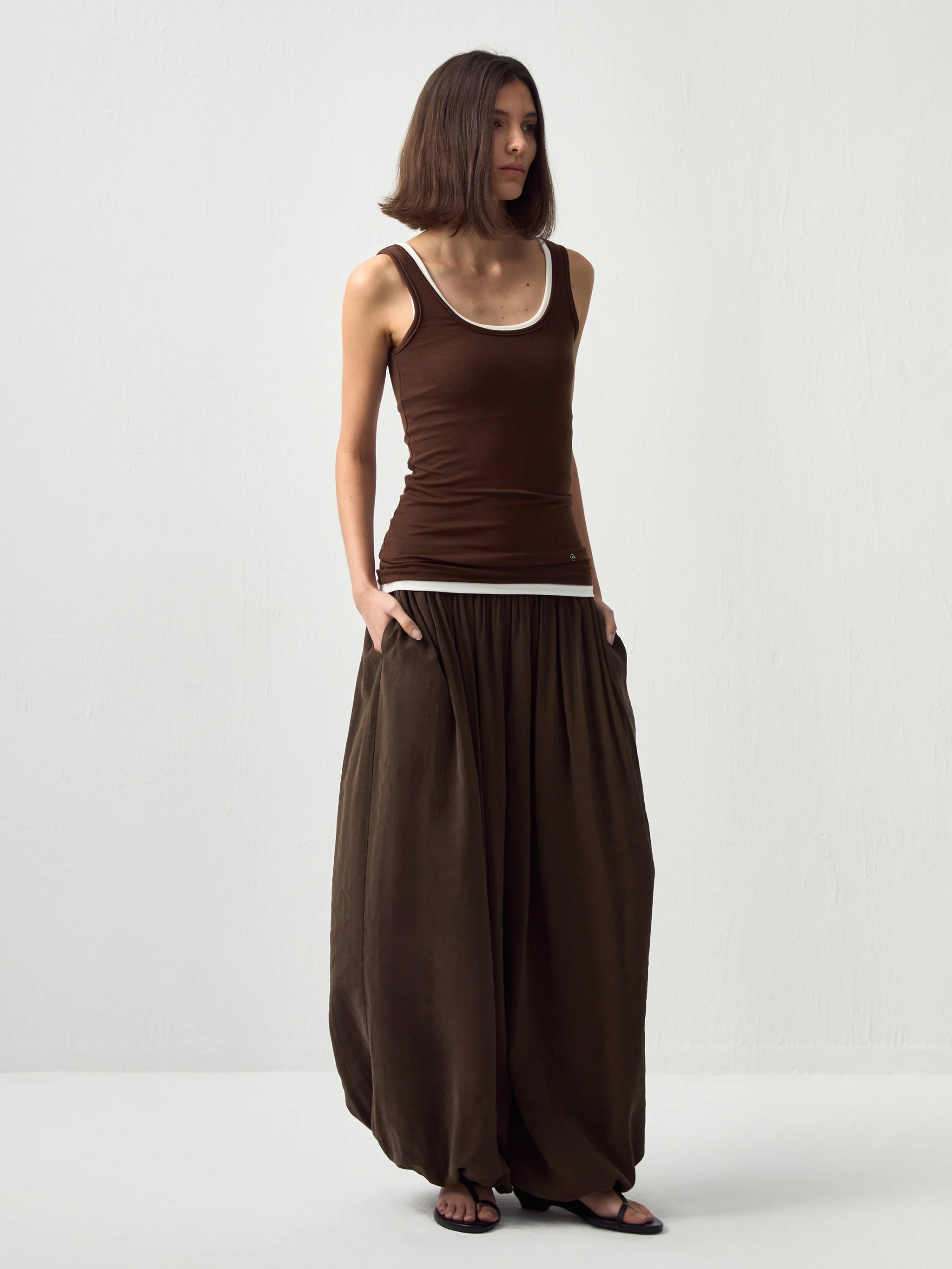 CUBIC Lyocell Wool Blend U-Neck Fitted Tank - Image 10