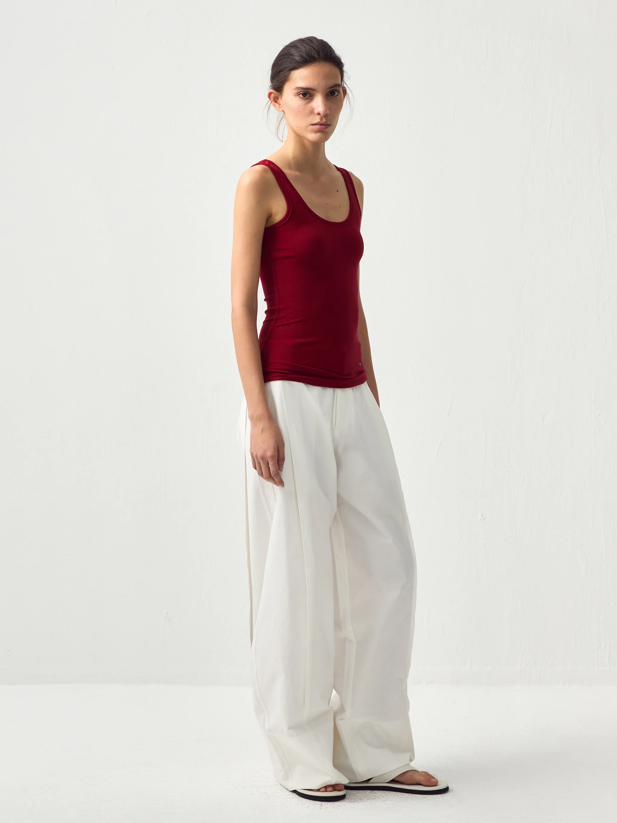 CUBIC Lyocell Wool Blend U-Neck Fitted Tank - Image 14
