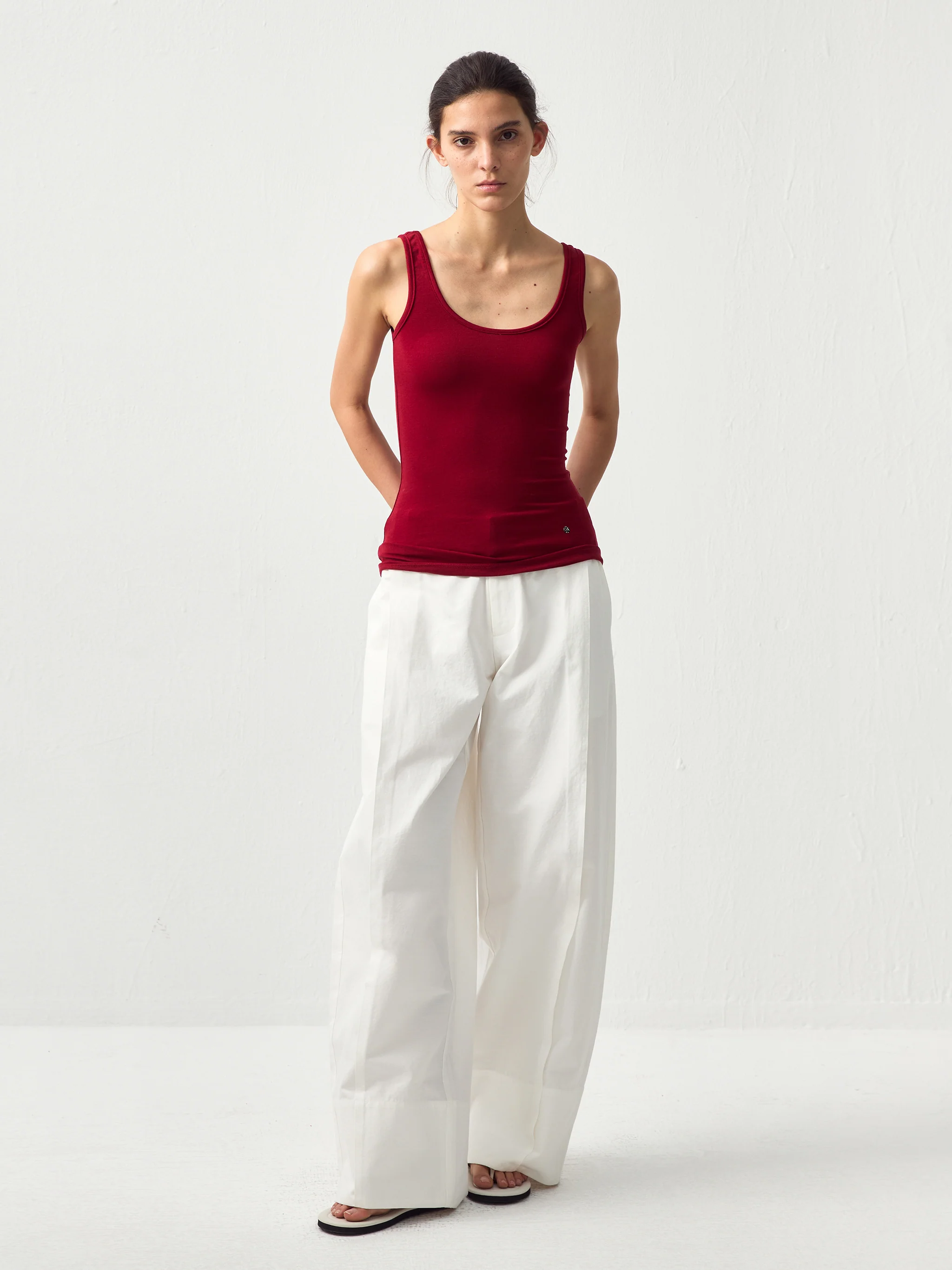 CUBIC Lyocell Wool Blend U-Neck Fitted Tank - Image 16