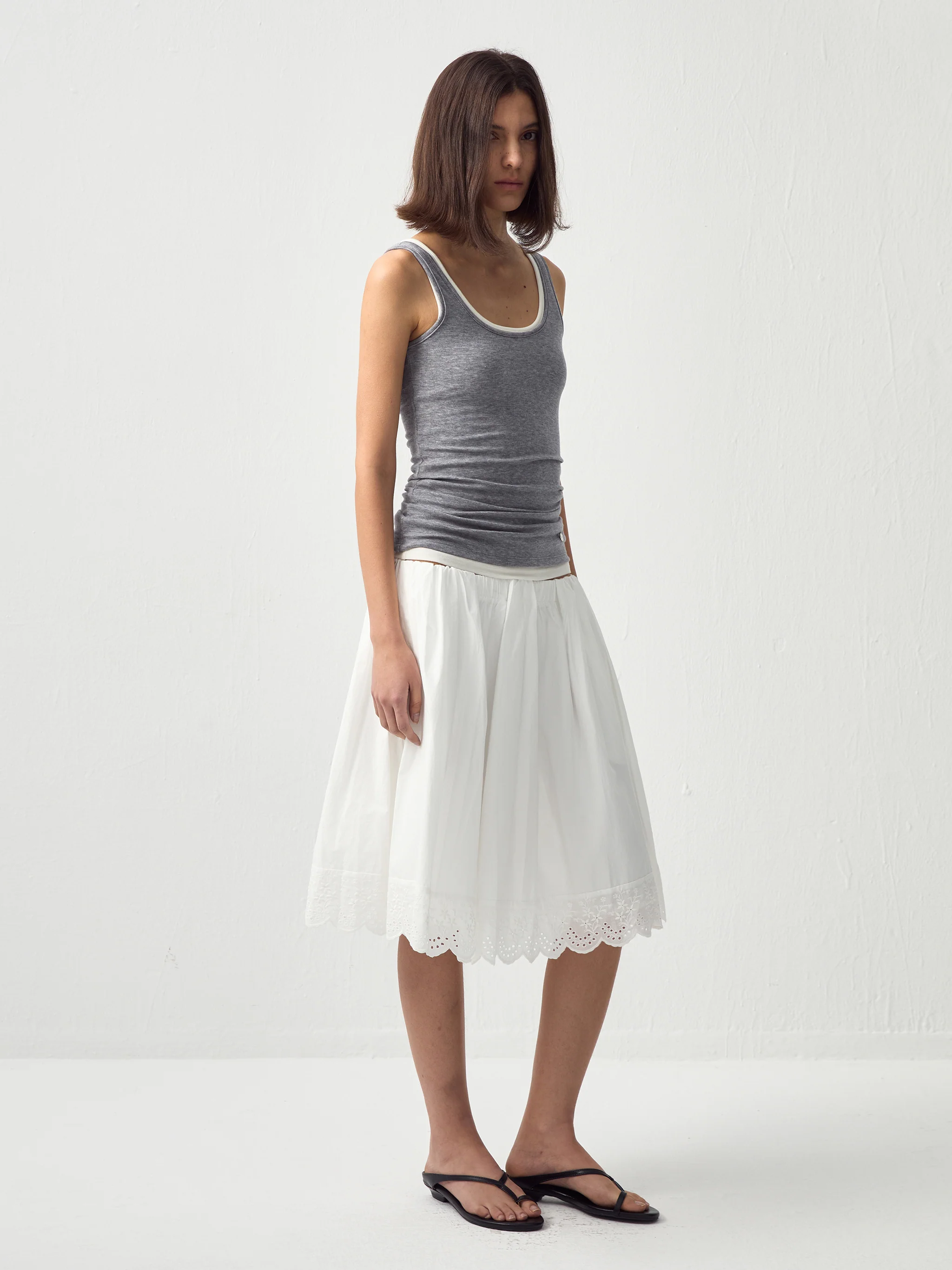 CUBIC Lyocell Wool Blend U-Neck Fitted Tank - Image 8