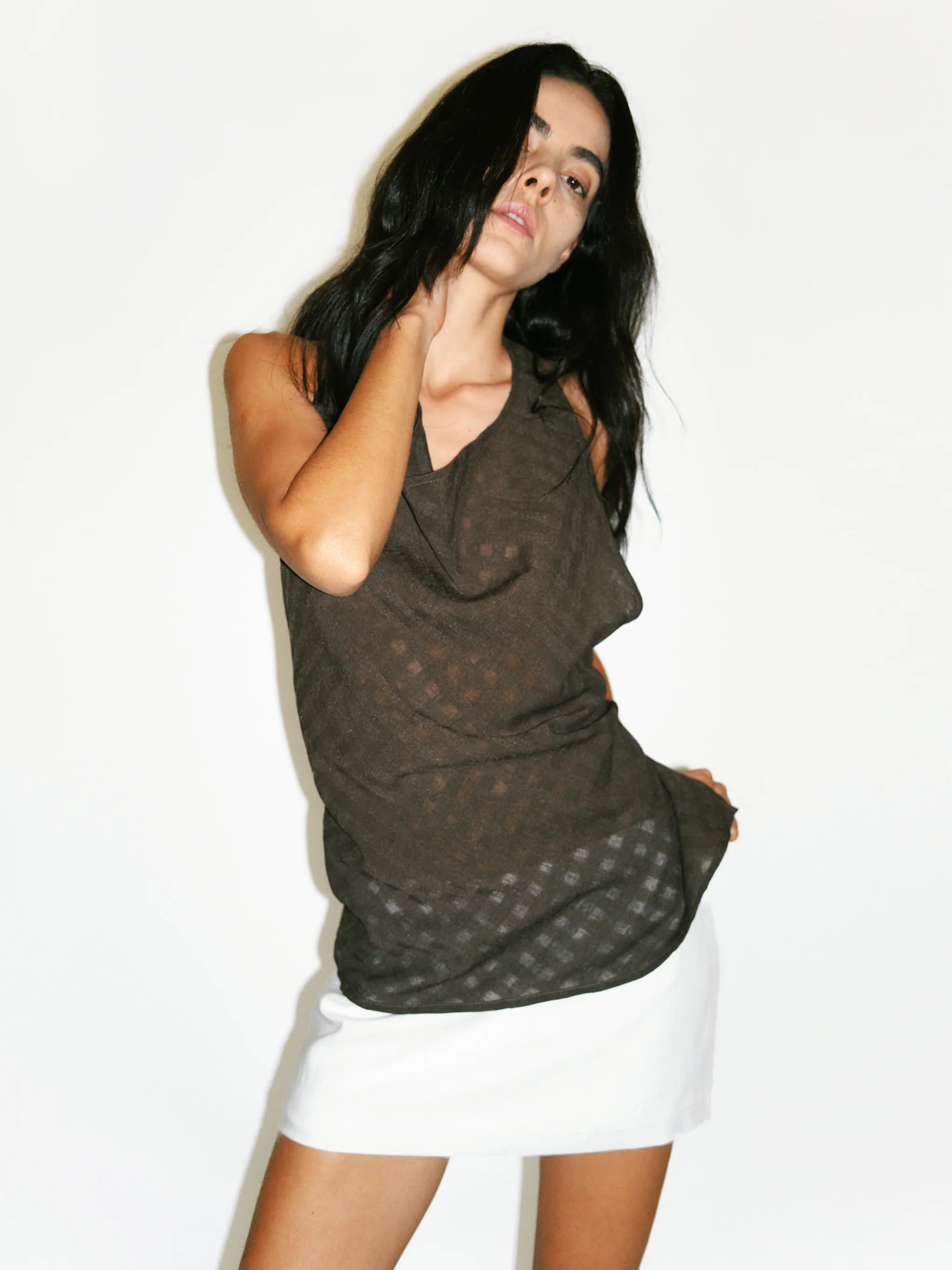CUBIC Plaid Wrap-Effect Long Sleeve Blouse - Image 7