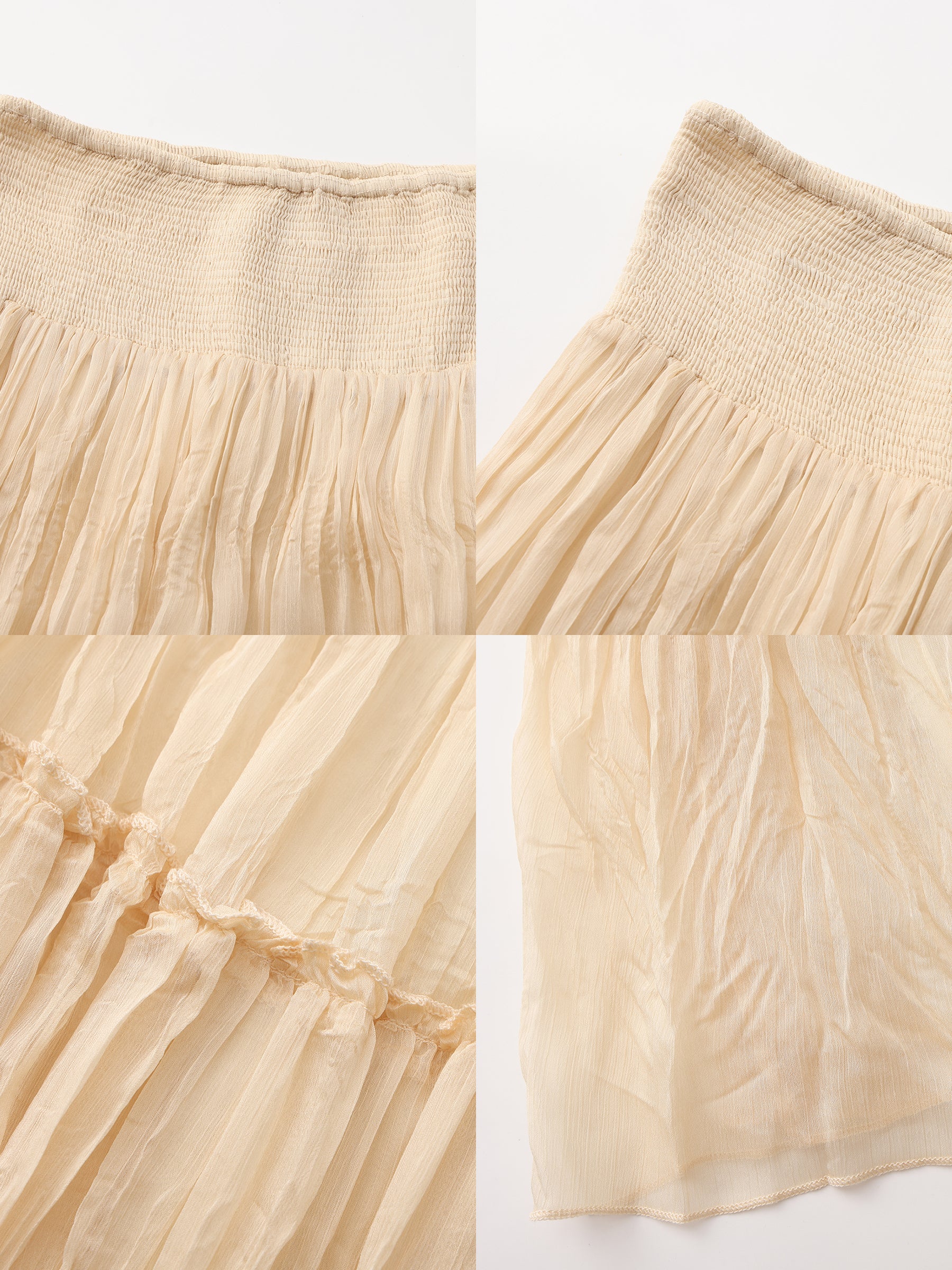 CUBIC Pleated and Gathered Design Tulle Skirt - Image 18