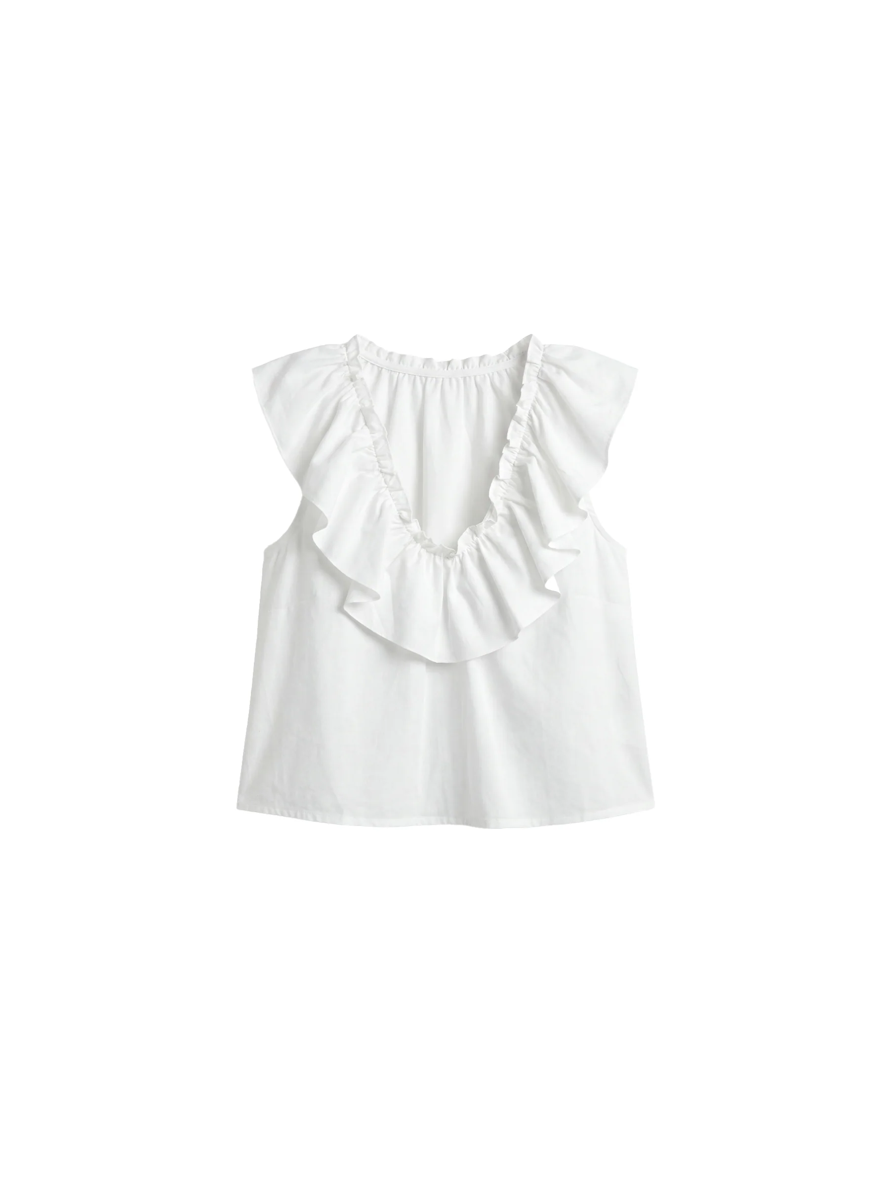CUBIC Ruffle V-Neck Sleeveless Blouse - Image 13