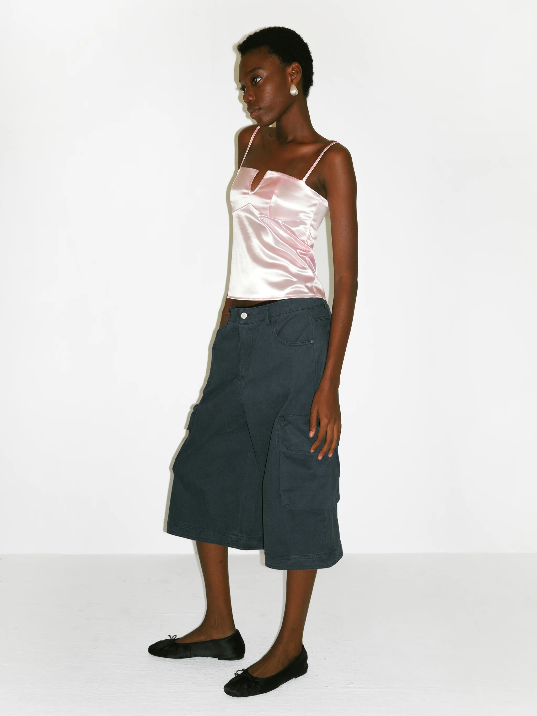 CUBIC Satin Notch Neck Camisole Top - Image 11