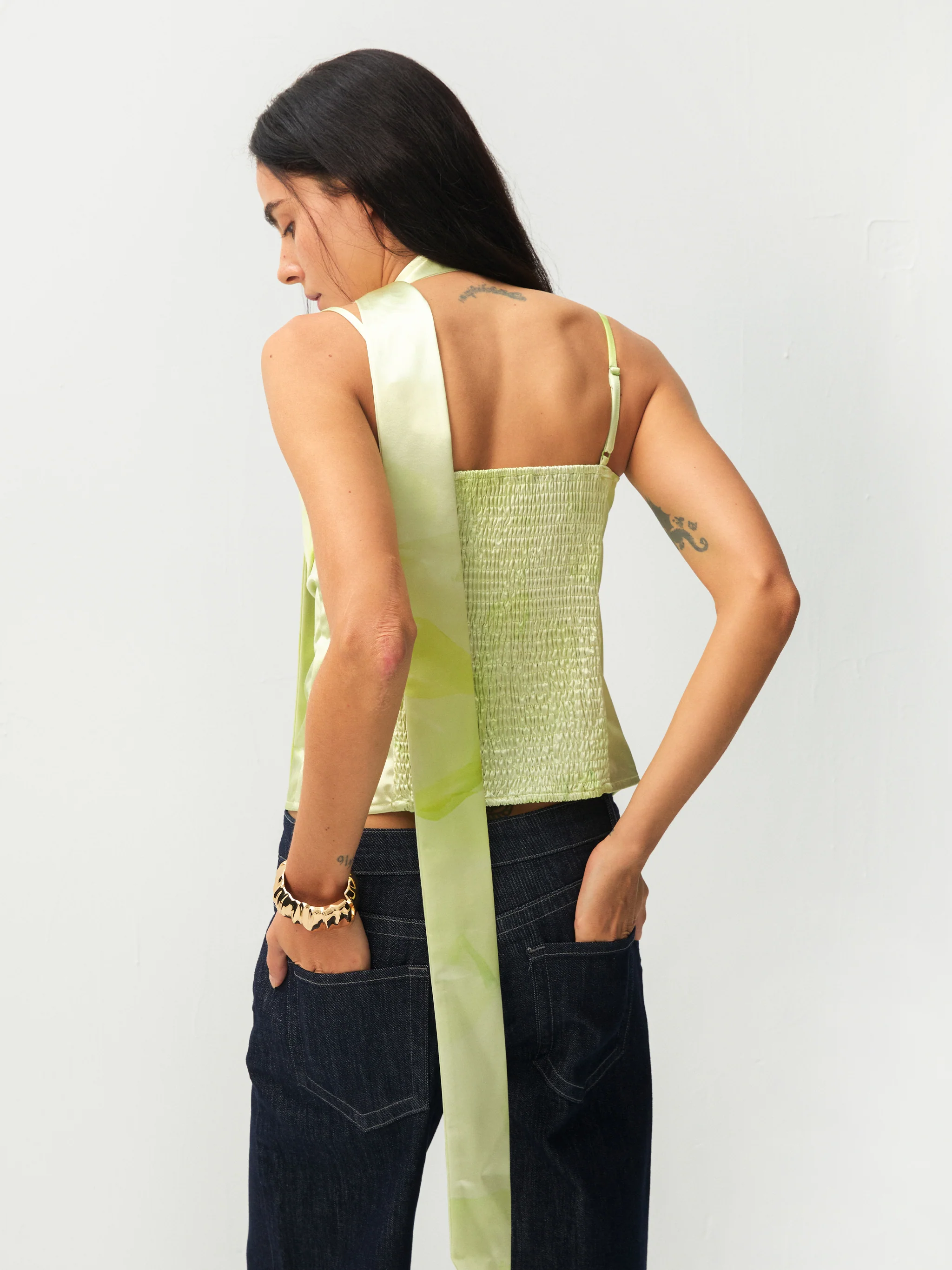 CUBIC Satin Notch Neck Camisole Top - Image 3