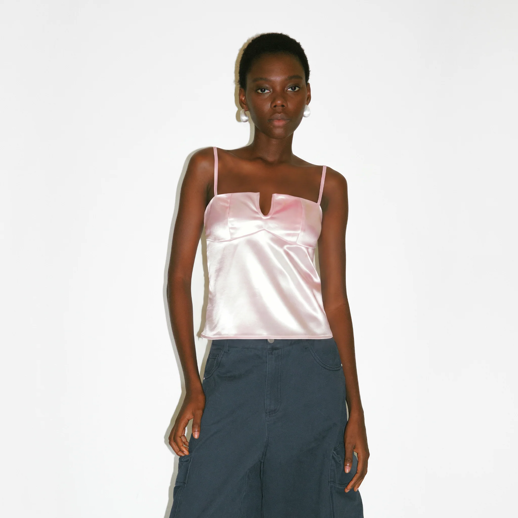 CUBIC Satin Notch Neck Camisole Top - Image 9