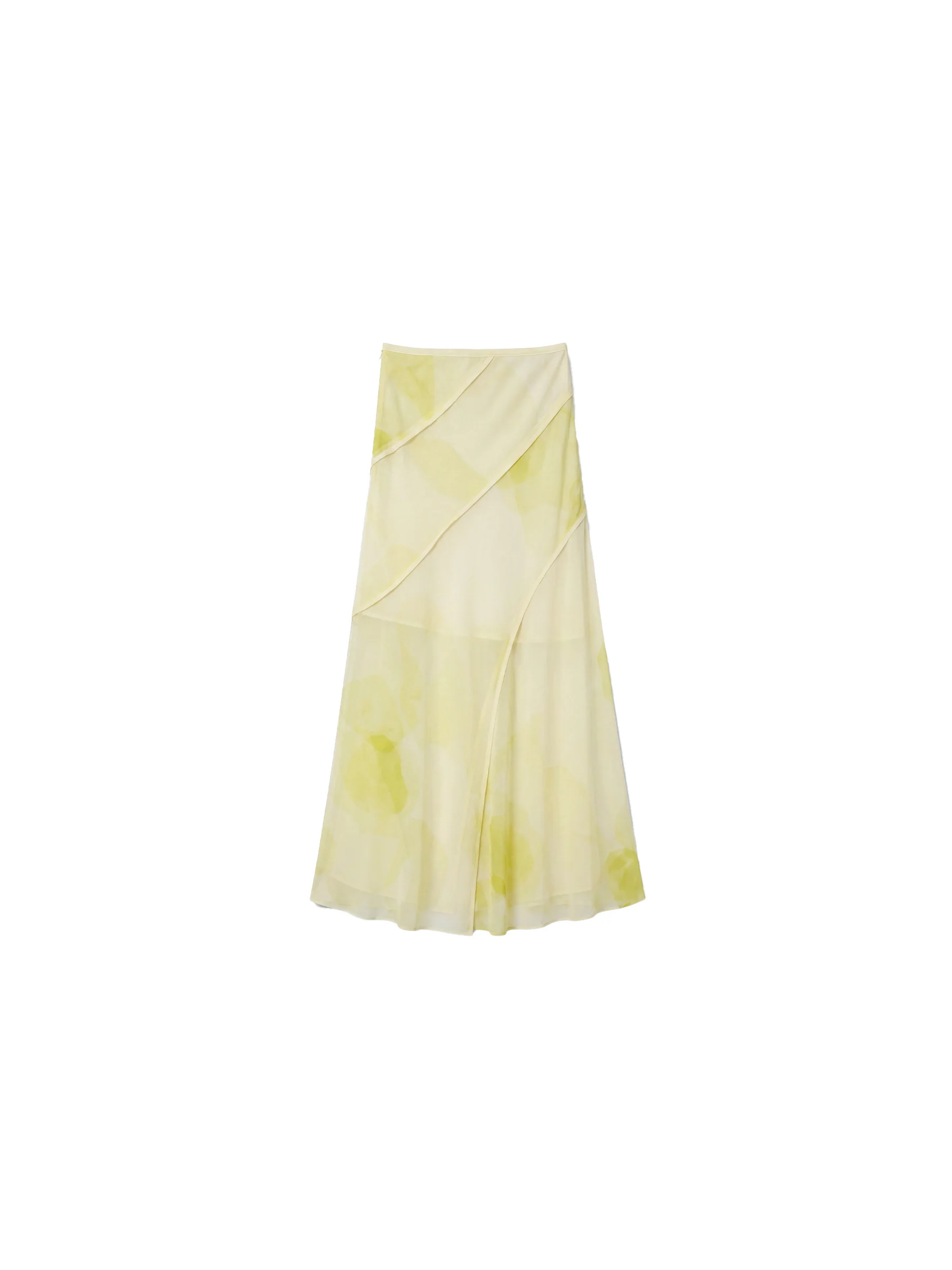 CUBIC Sheer Abstract Print Chiffon Maxi Skirt - Image 13