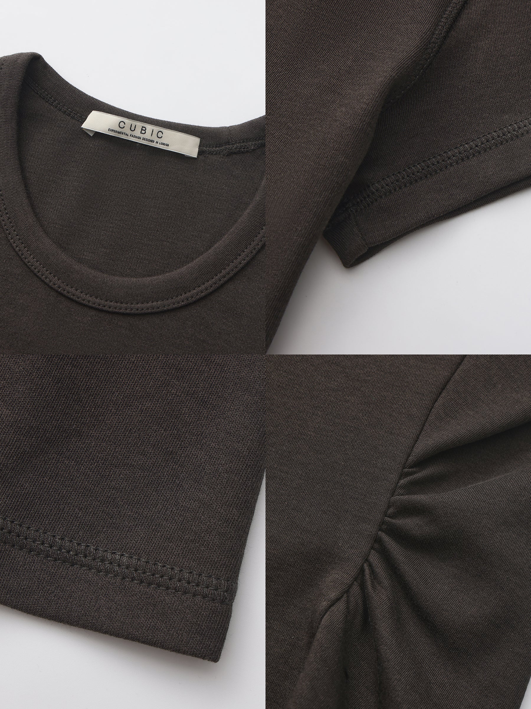 CUBIC Slim Cropped Crew Neck Top - Image 17