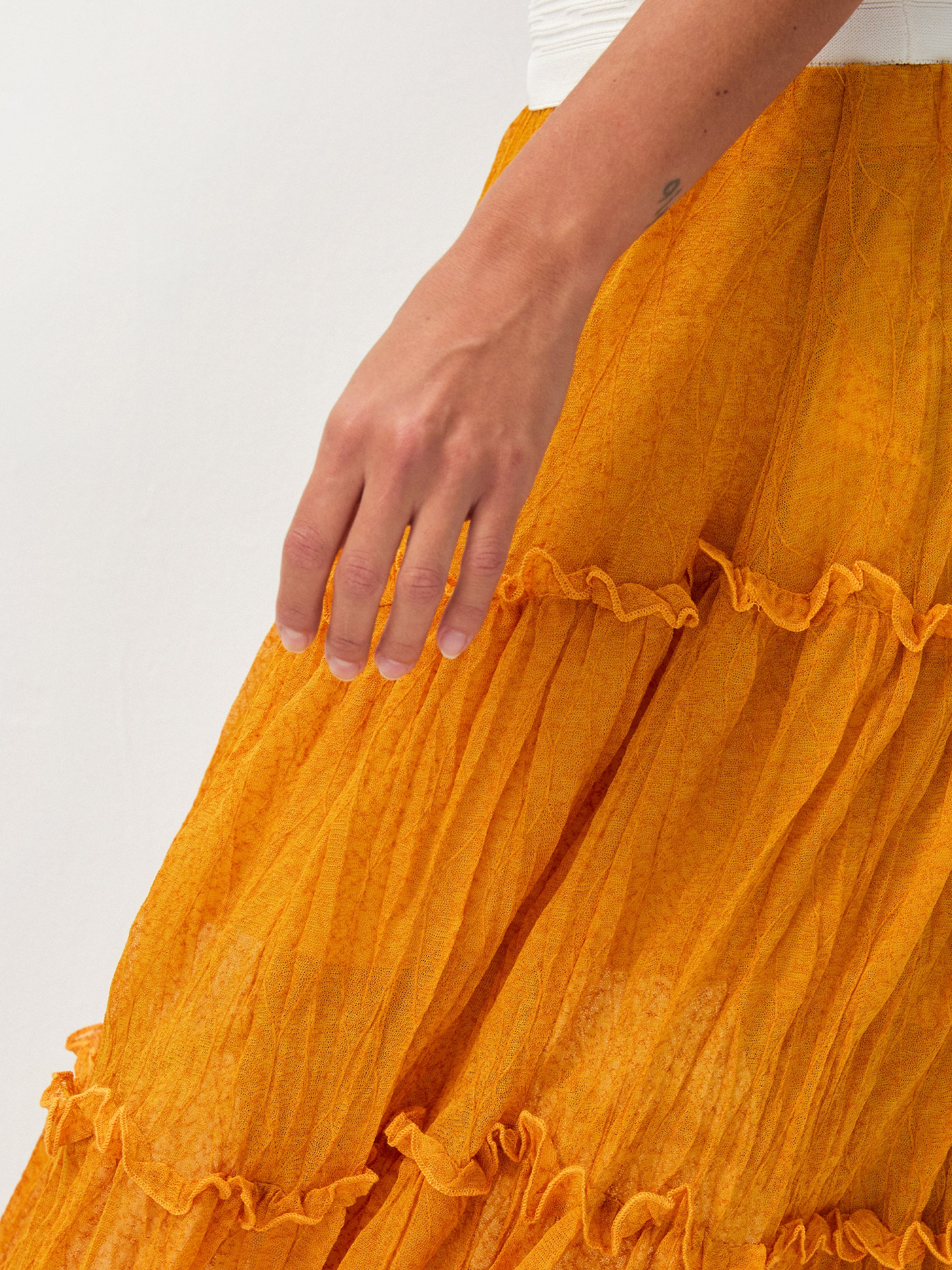 CUBIC Textured Tiered Ruffle Maxi Skirt - Image 4