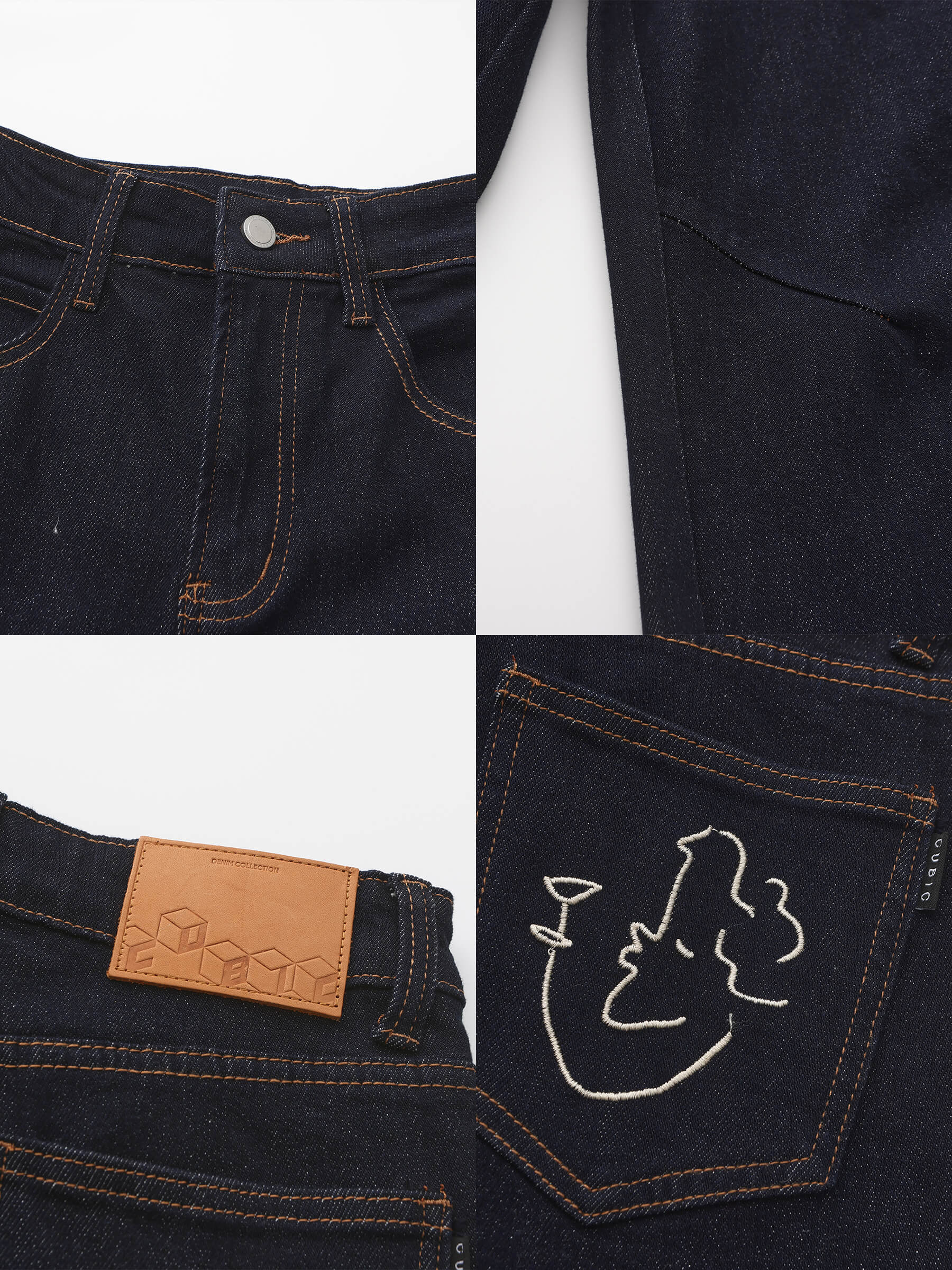 "CUBIC WINE CLUB" Tapered Fit Jeans - Image 11