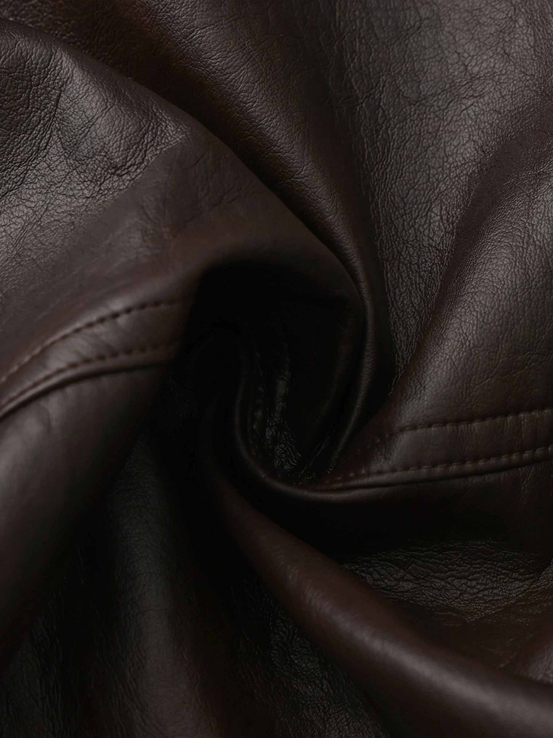 Curved Sleeve Faux Leather Jacket - Image 10