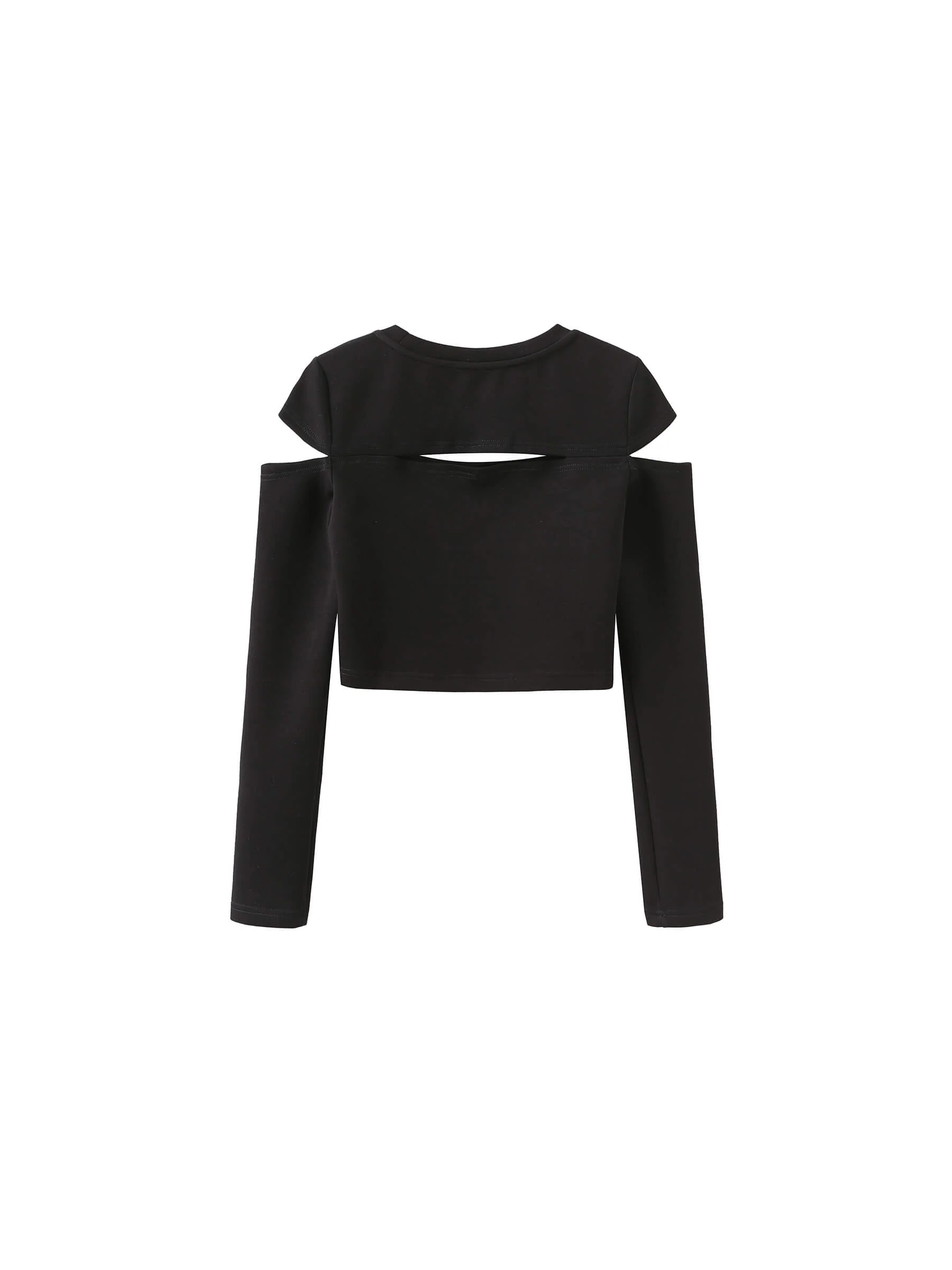 Cut Out Long Sleeve Crop Top - Image 24