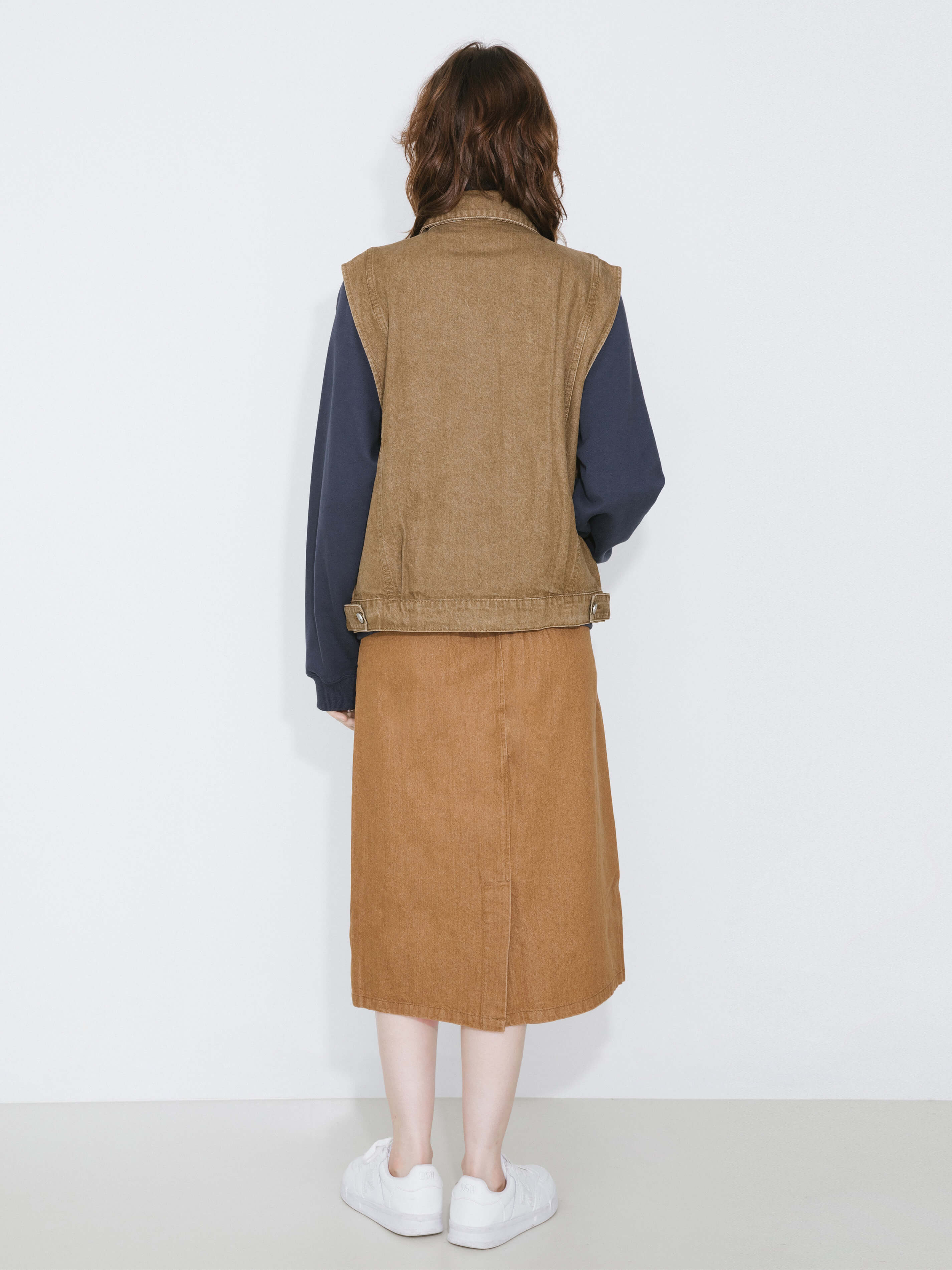 Denim Elasticated Maxi Skirt - Image 12