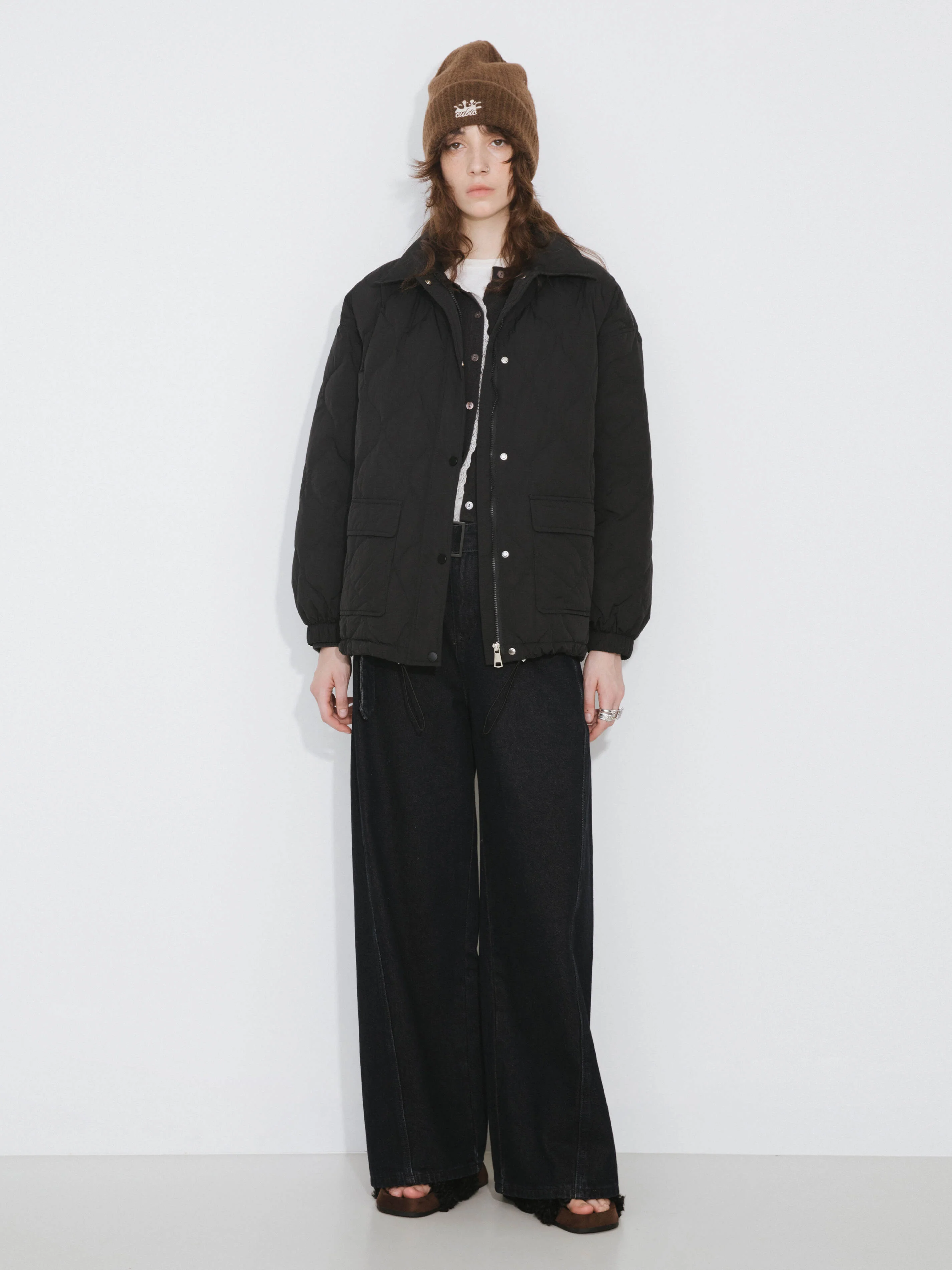 Diamond Padded Short Puffer Jacket - Image 4