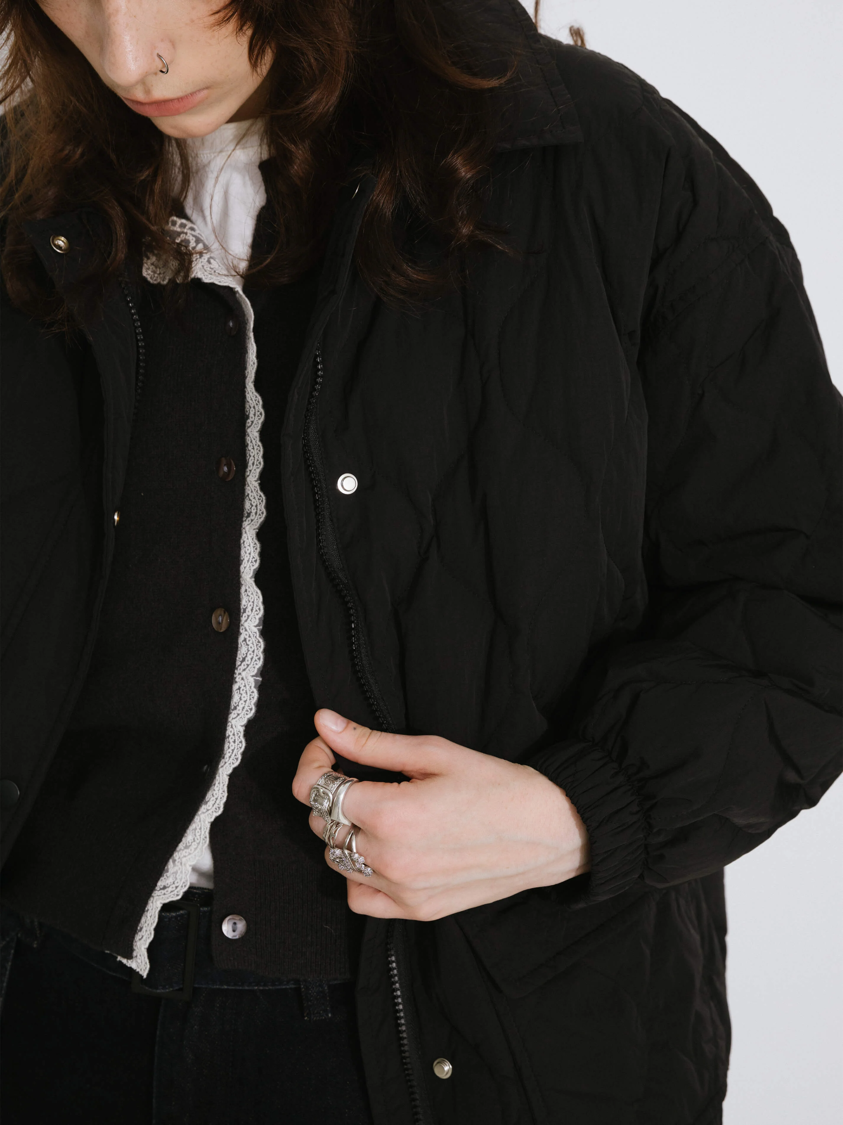 Diamond Padded Short Puffer Jacket - Image 5