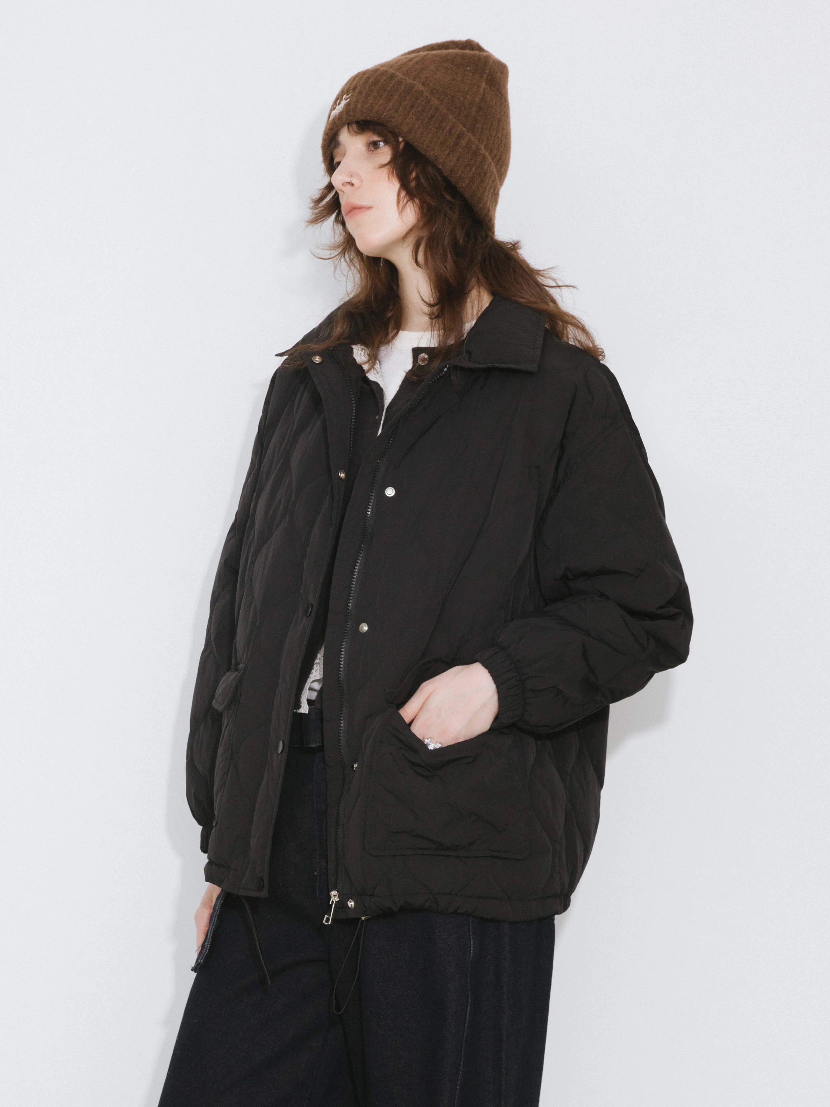 Diamond Padded Short Puffer Jacket - Image 6