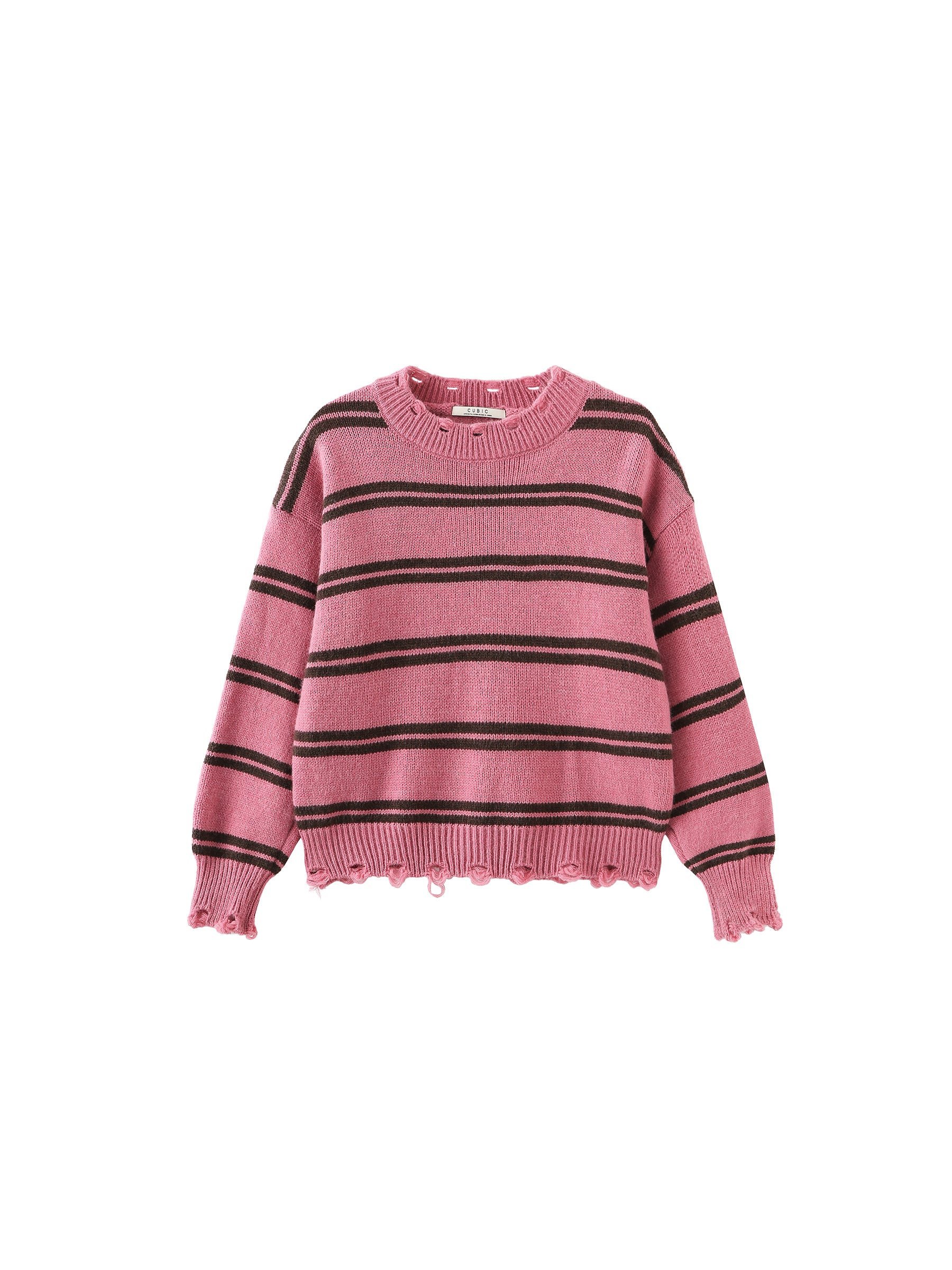 Distressed Striped Knit Sweater - Image 18