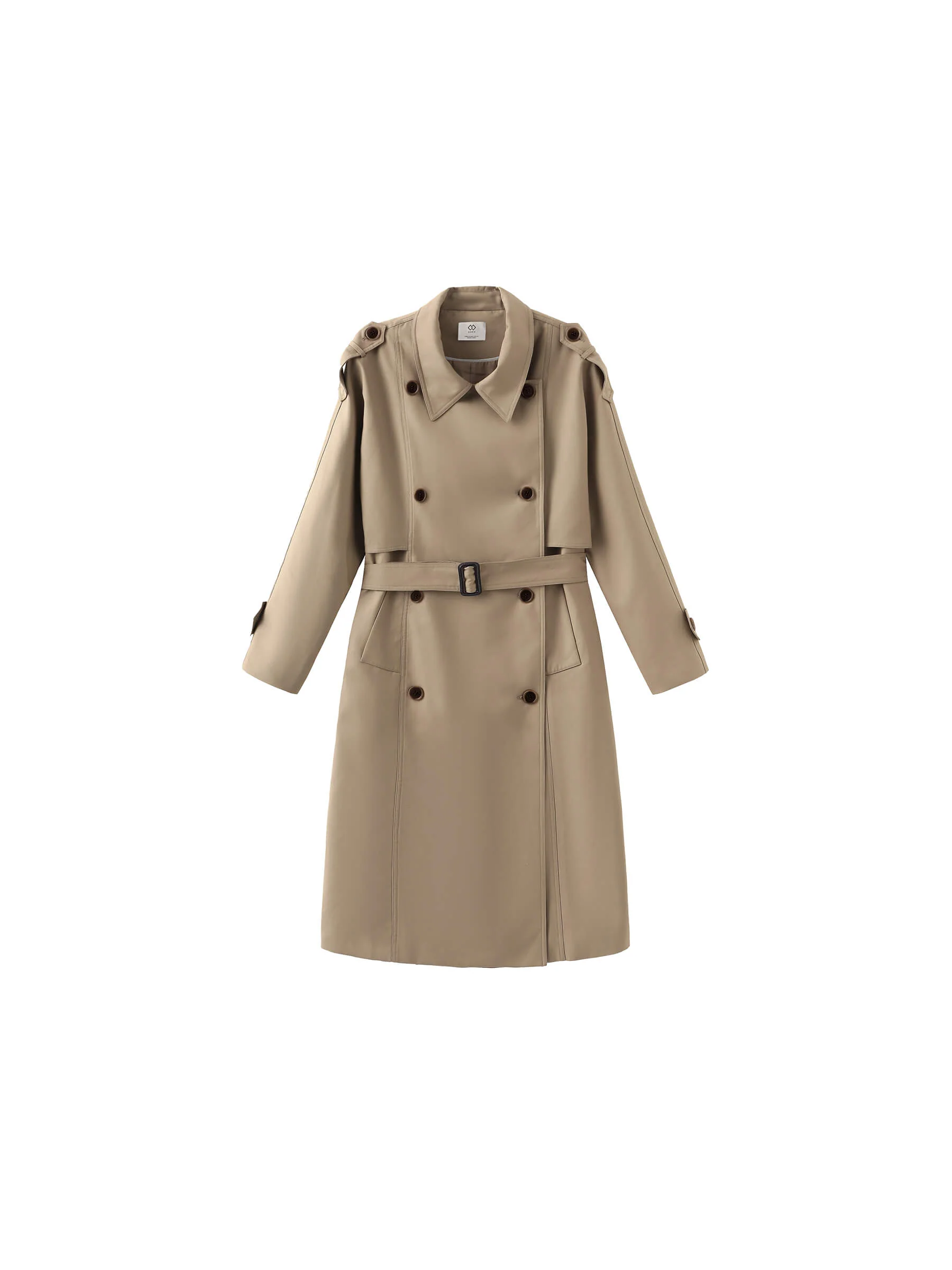 Double Breasted Trench Coat with Belt - Image 8