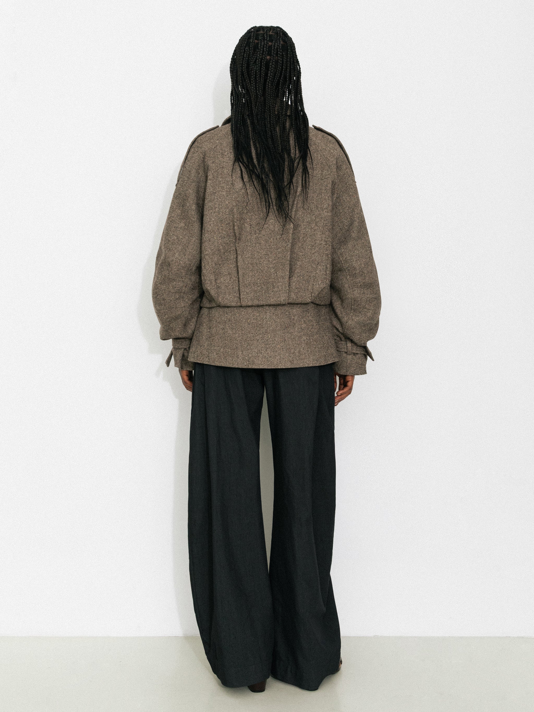 Double-Breasted Wool Blend Coat - Image 5
