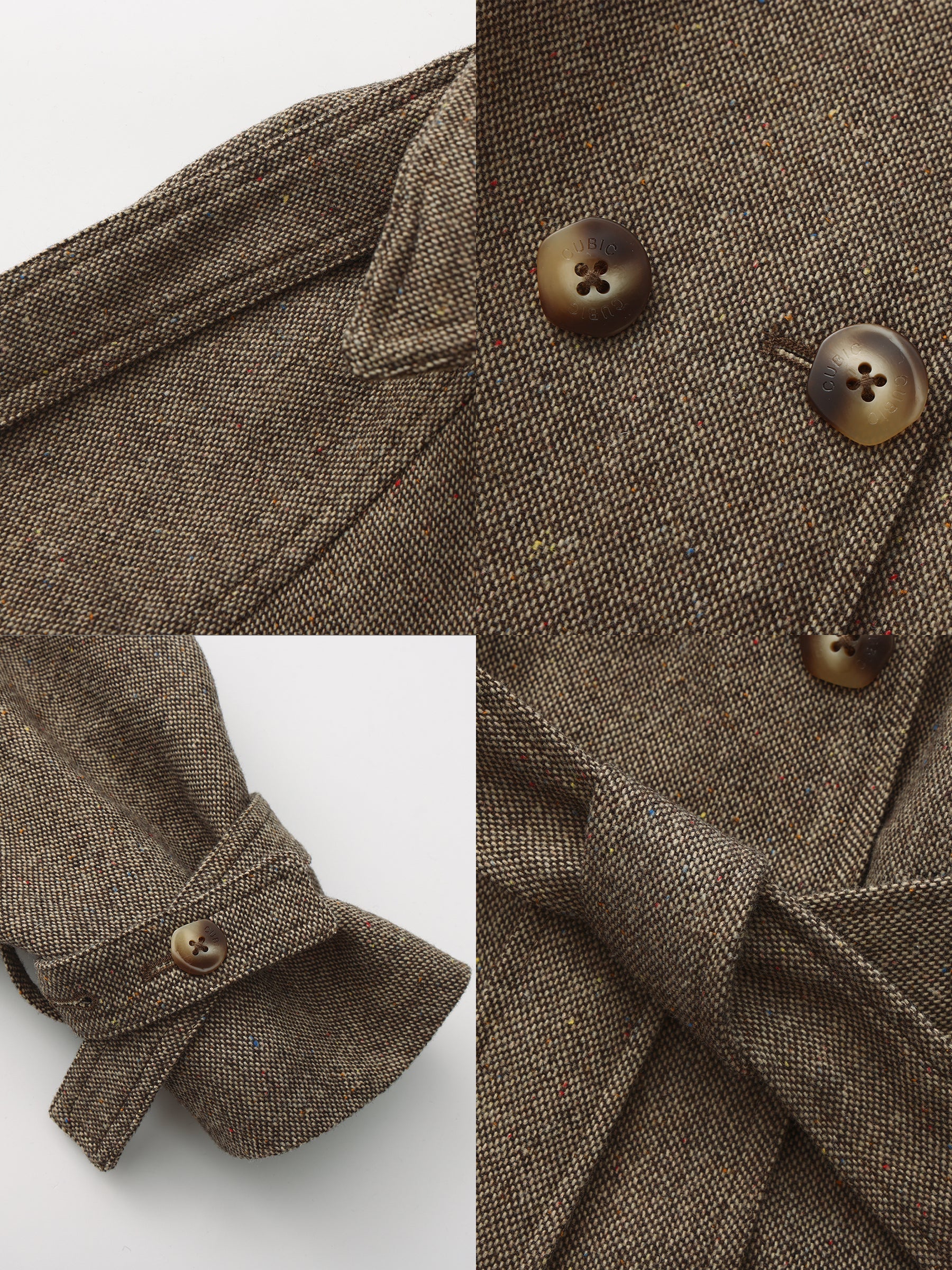 Double-Breasted Wool Blend Coat - Image 9