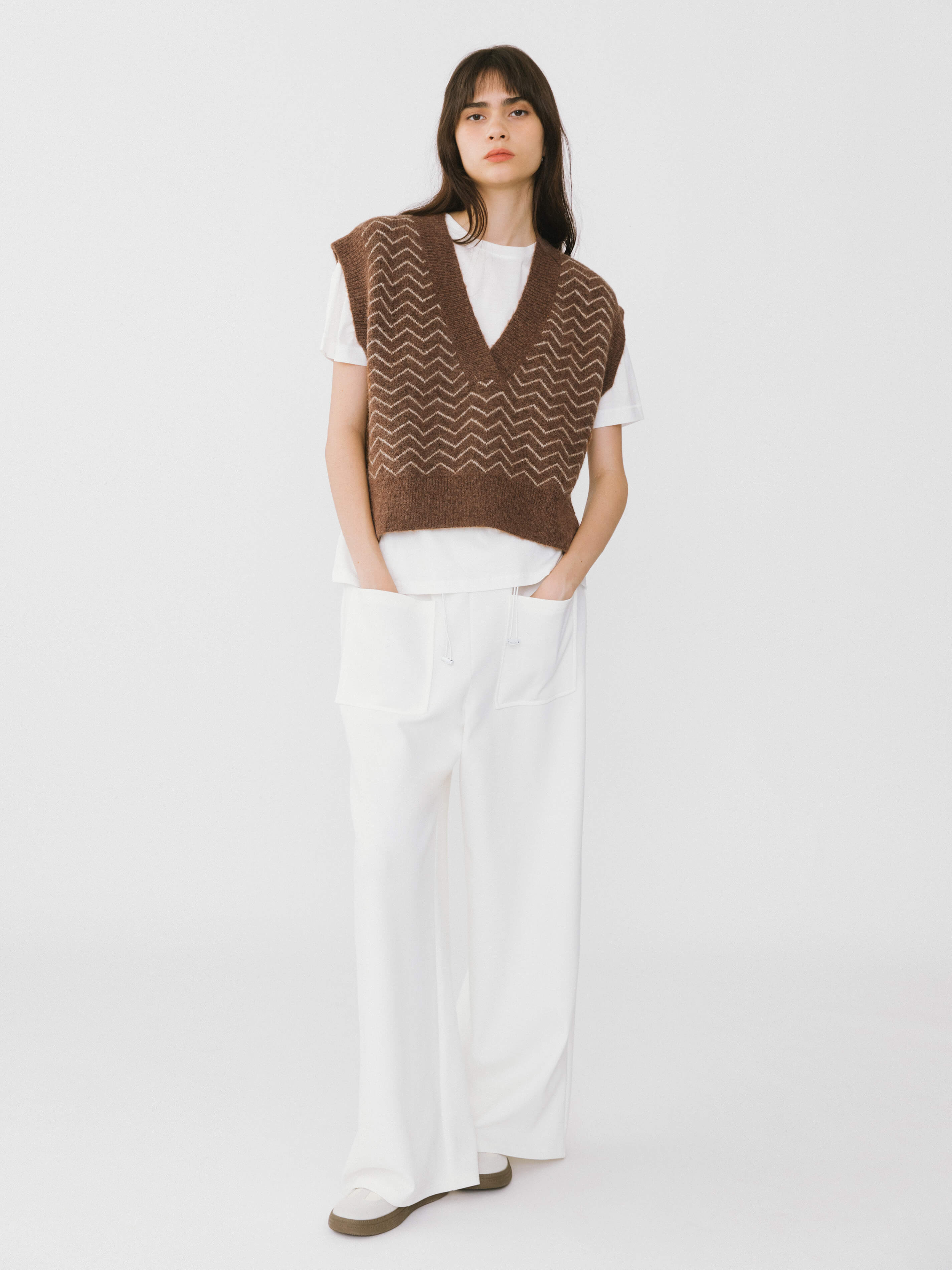 Double Drawstring Wide Leg Trousers - Image 9