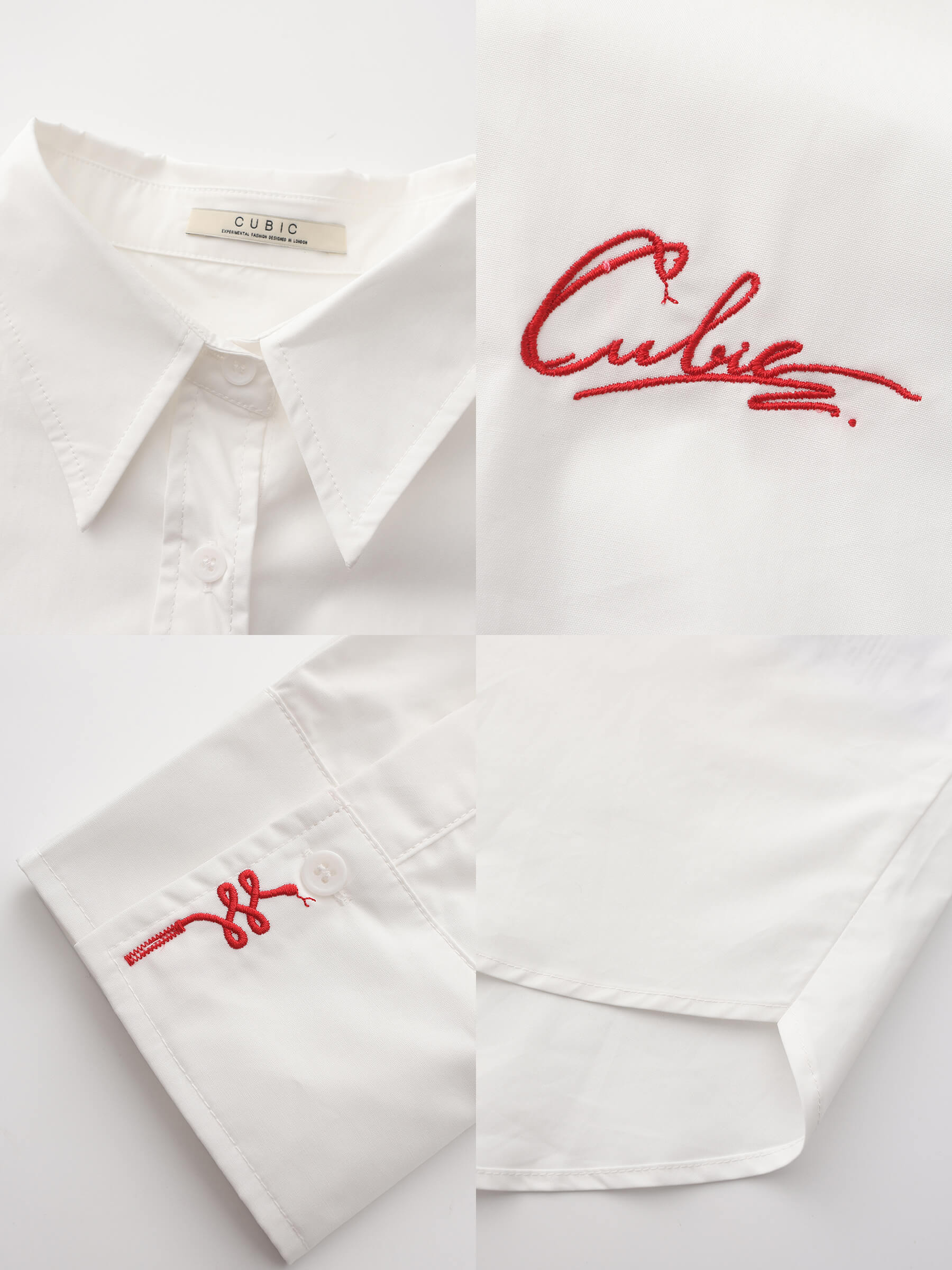 100% Cotton Embroidered Oversized Shirt - Image 15