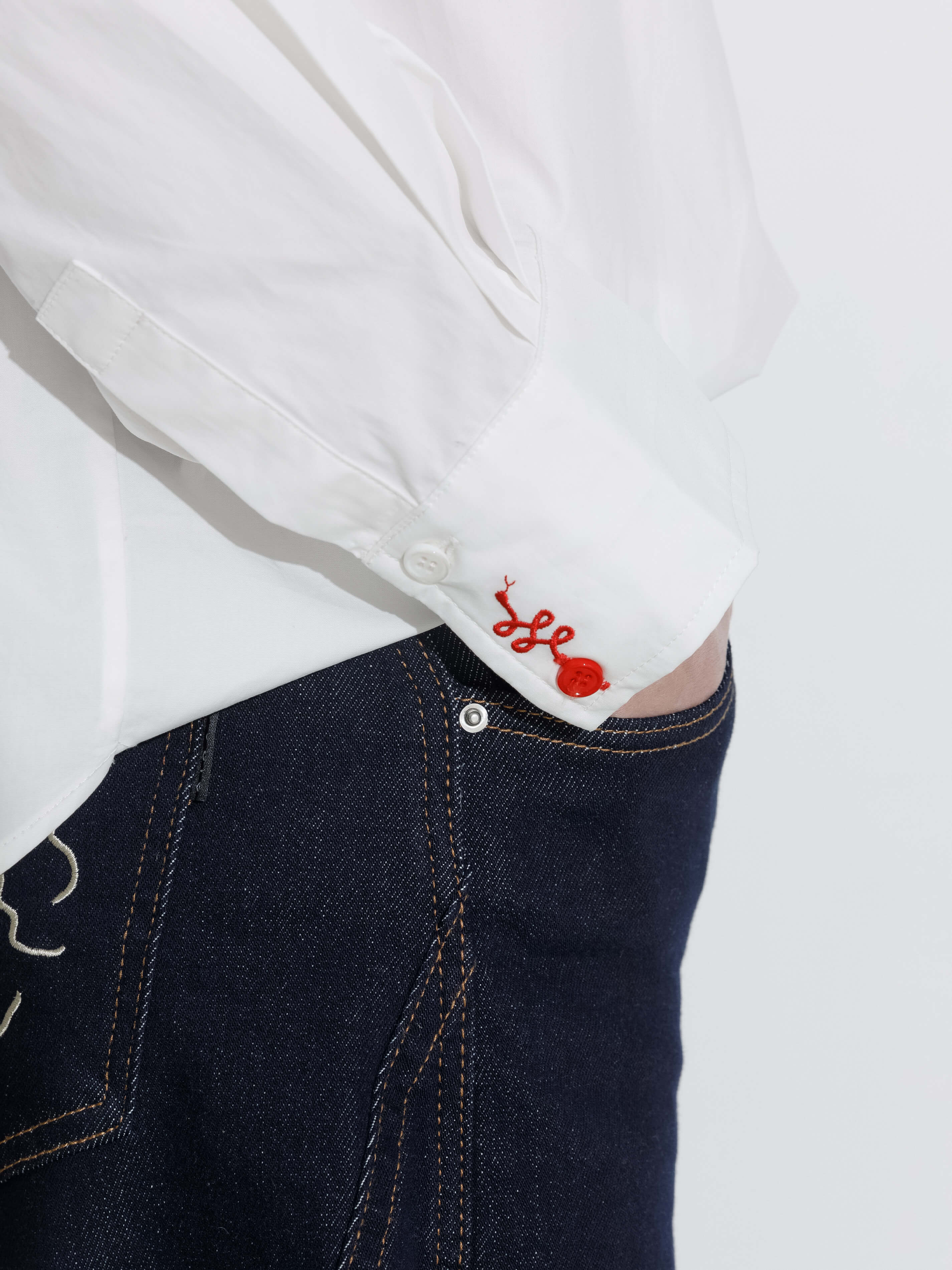 100% Cotton Embroidered Oversized Shirt - Image 16