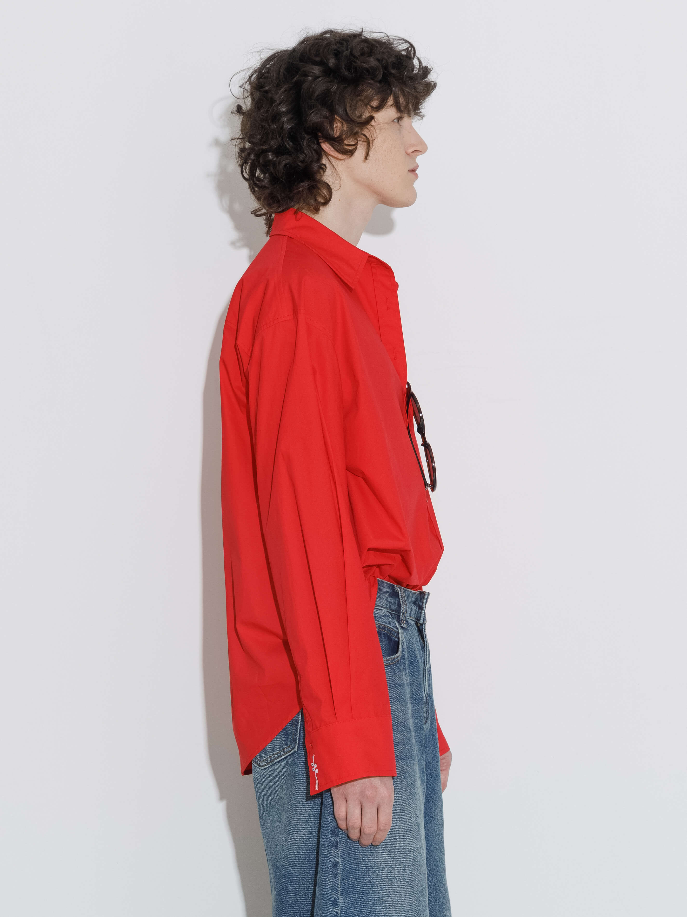 100% Cotton Embroidered Oversized Shirt - Image 3