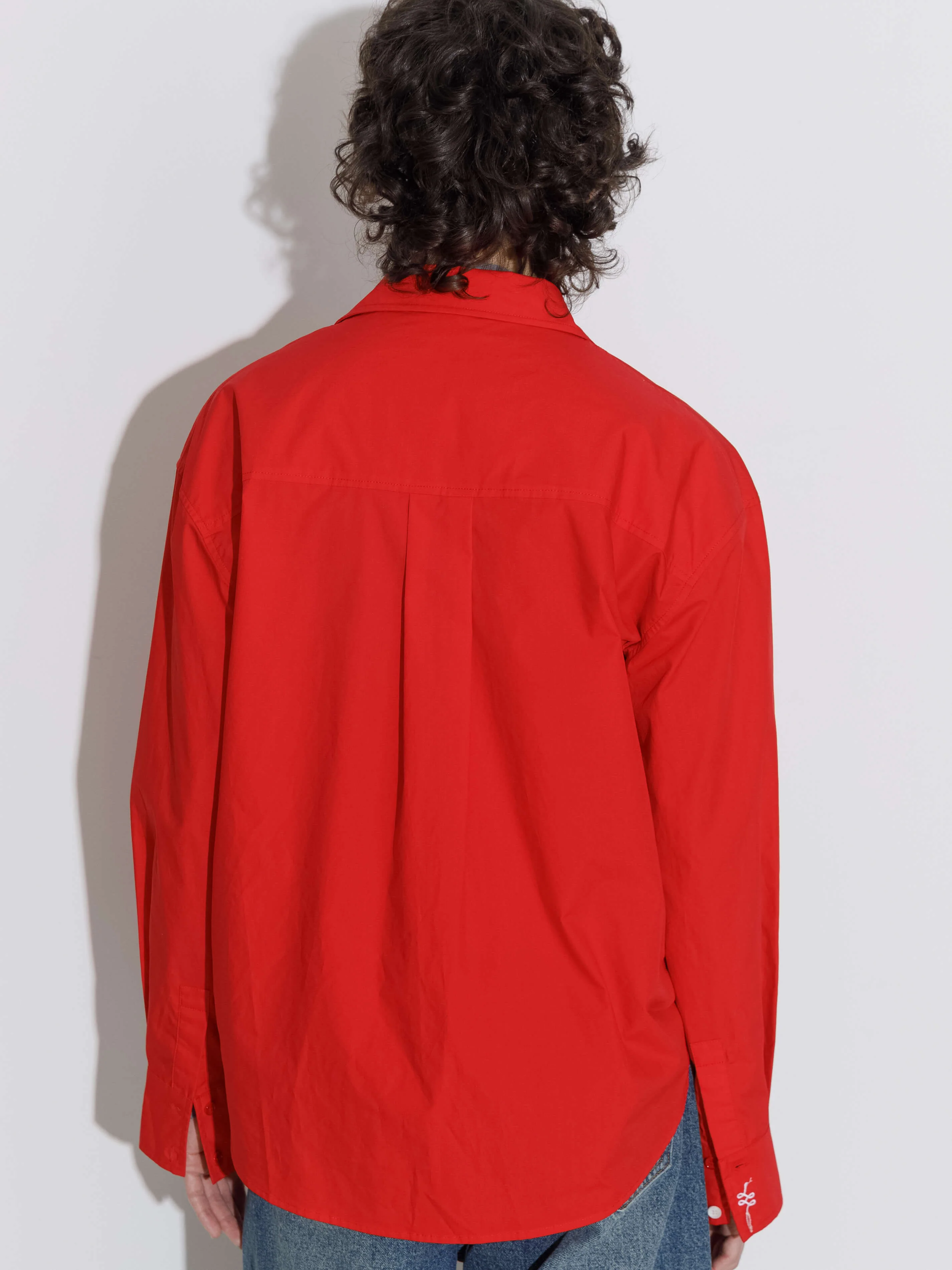 100% Cotton Embroidered Oversized Shirt - Image 5