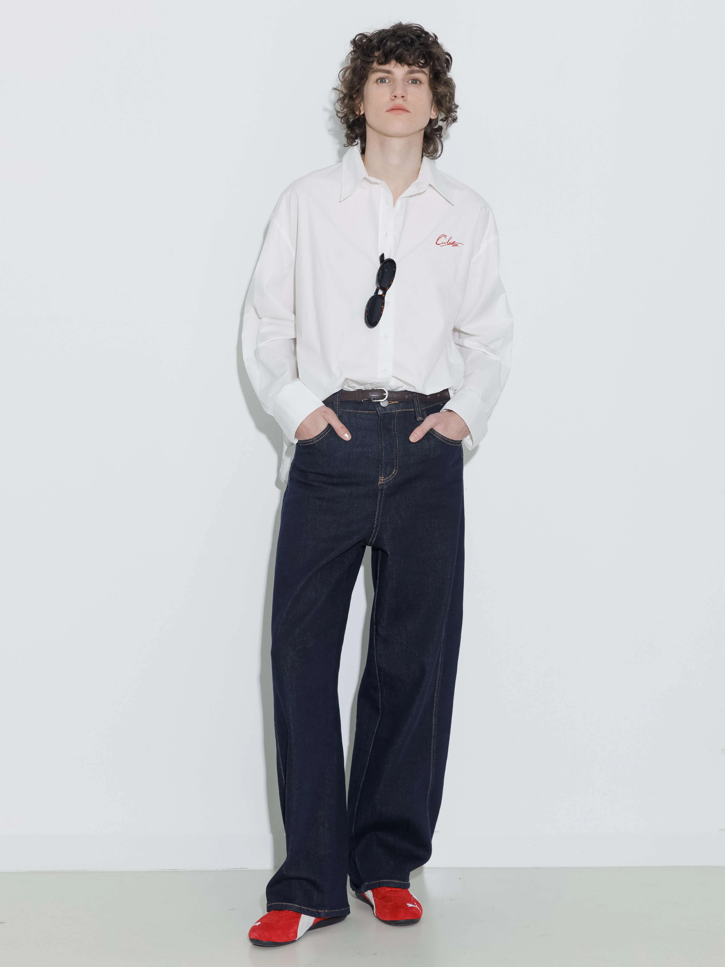 100% Cotton Embroidered Oversized Shirt - Image 6