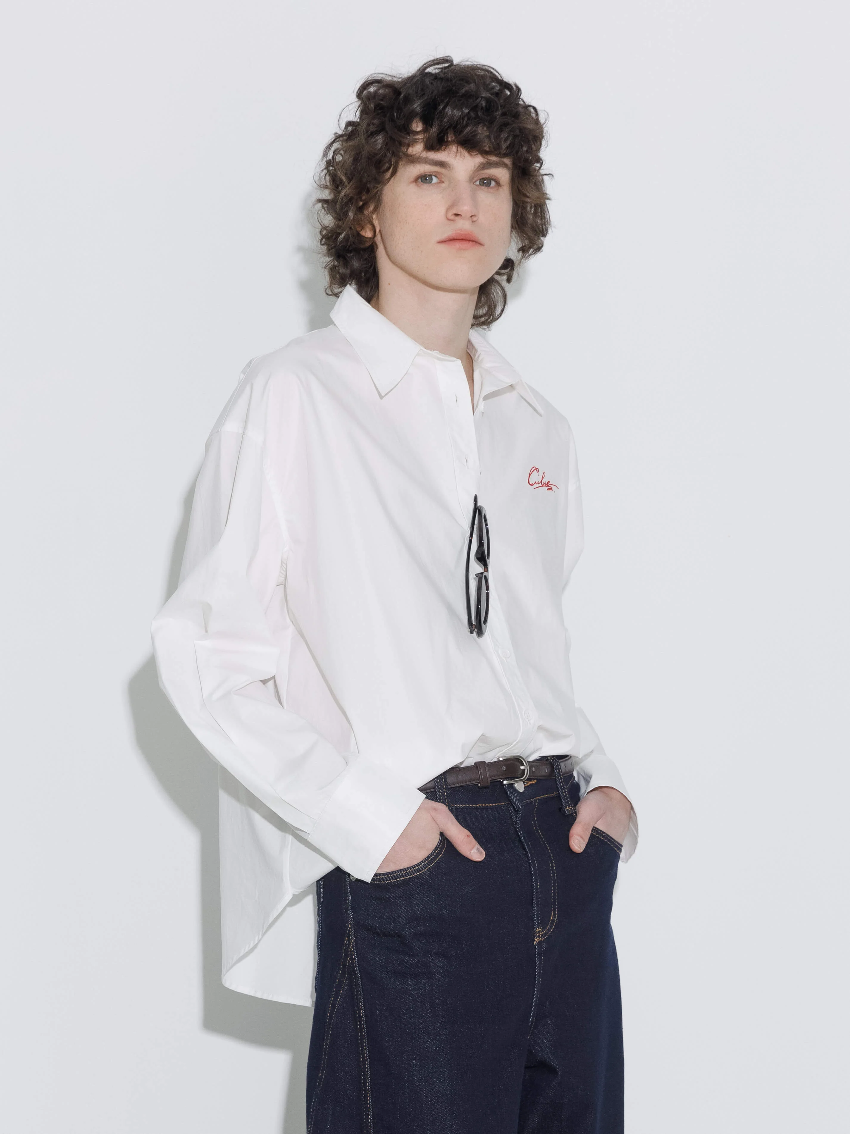 100% Cotton Embroidered Oversized Shirt - Image 8