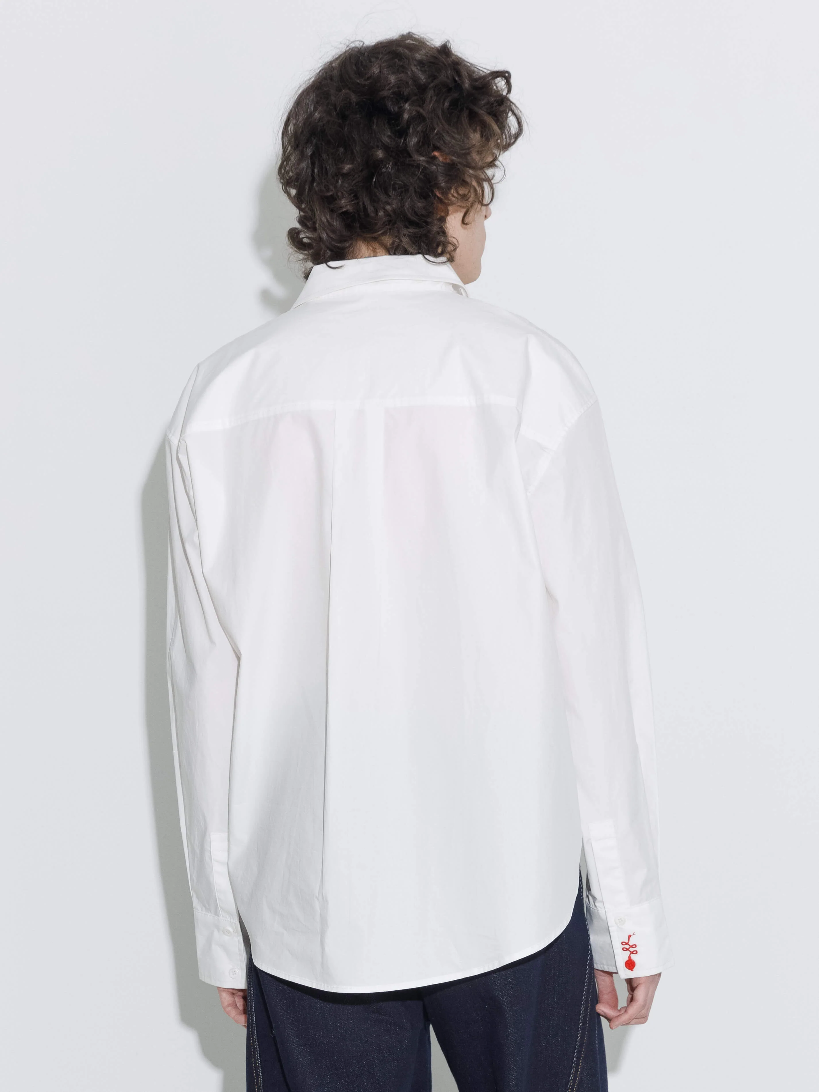 100% Cotton Embroidered Oversized Shirt - Image 9