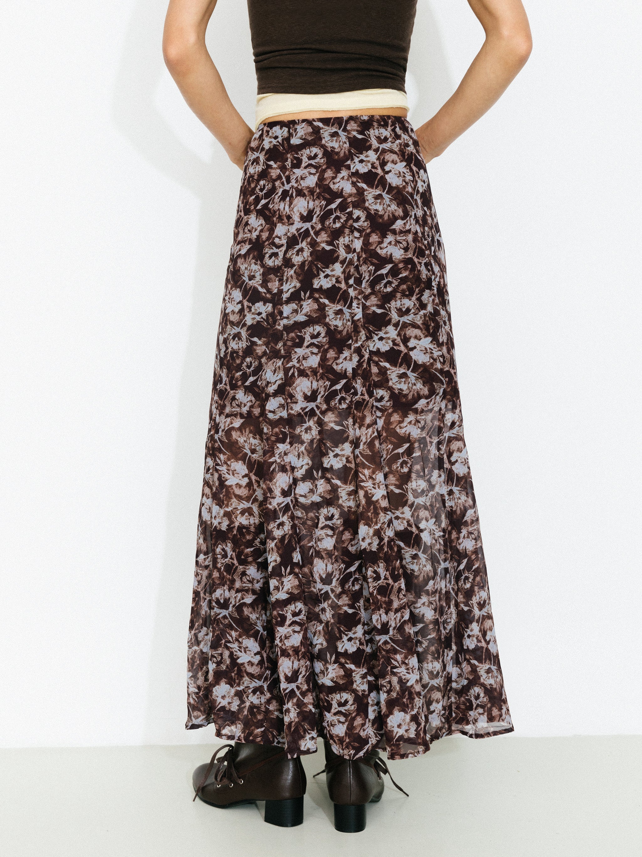 Floral A-Line Maxi Skirt - Image 6