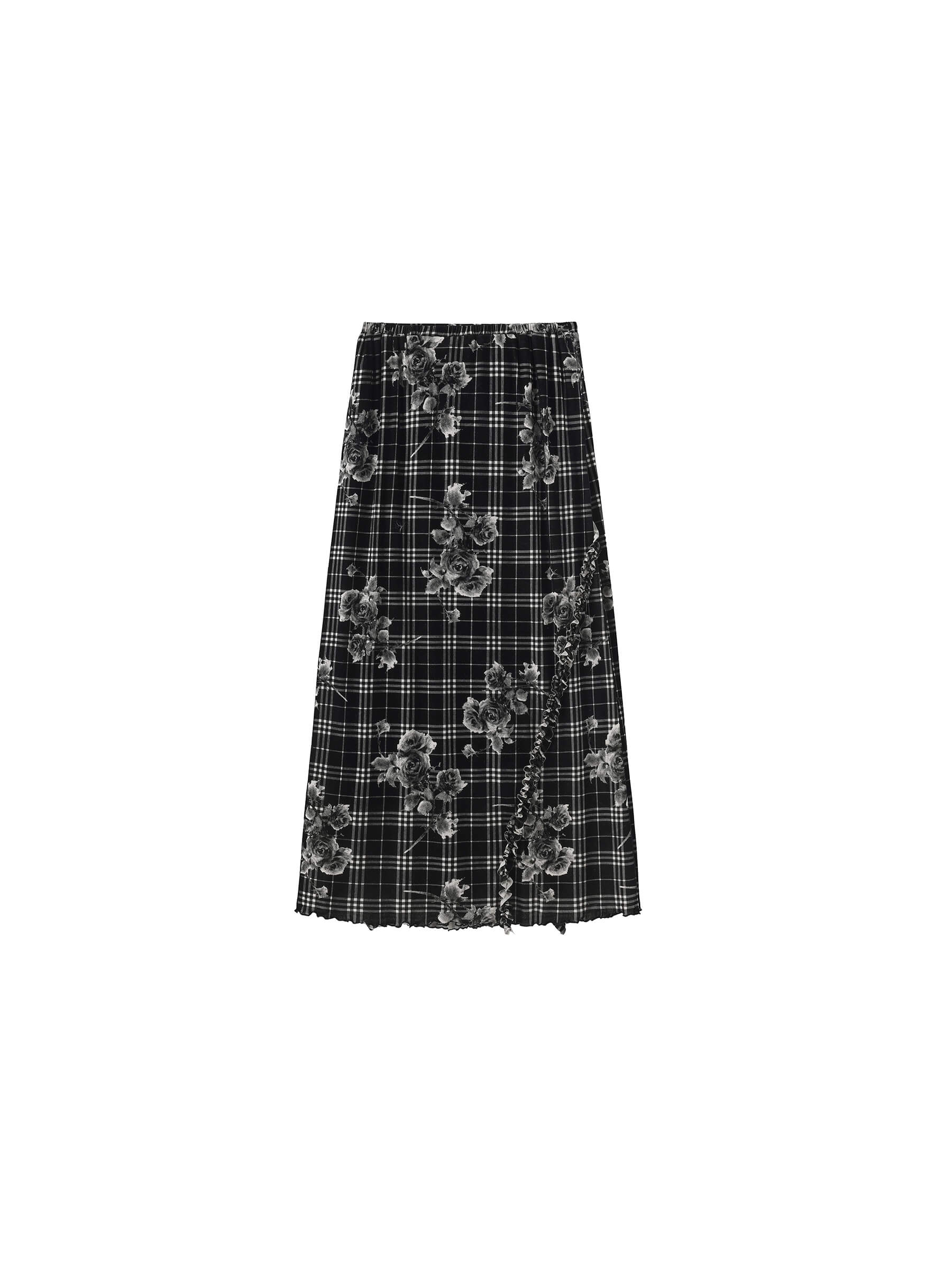 Floral Print A-line Skirt - Image 11